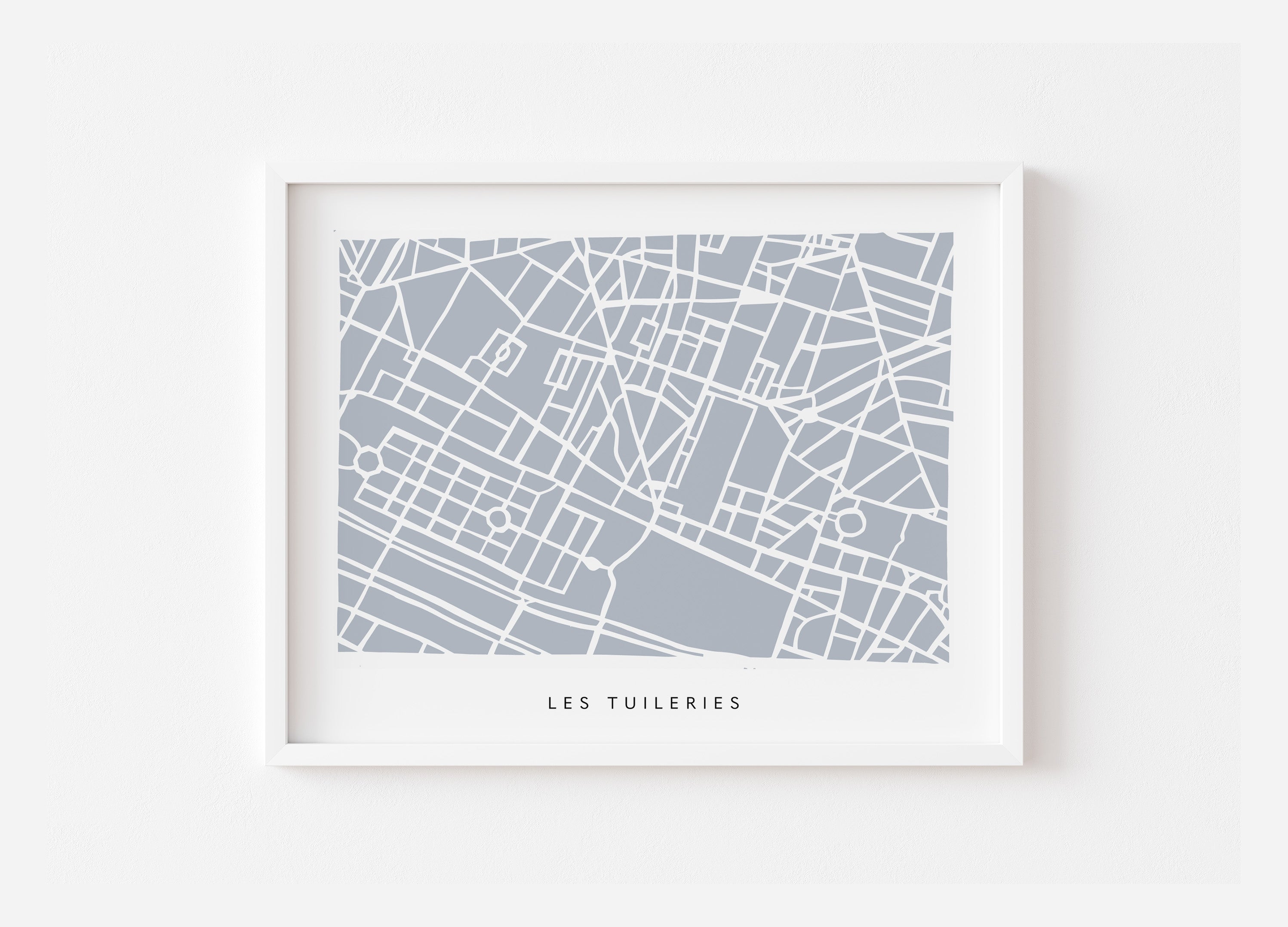 Paris 1er Arrondissement - Tuileries and Louvre Map Print
