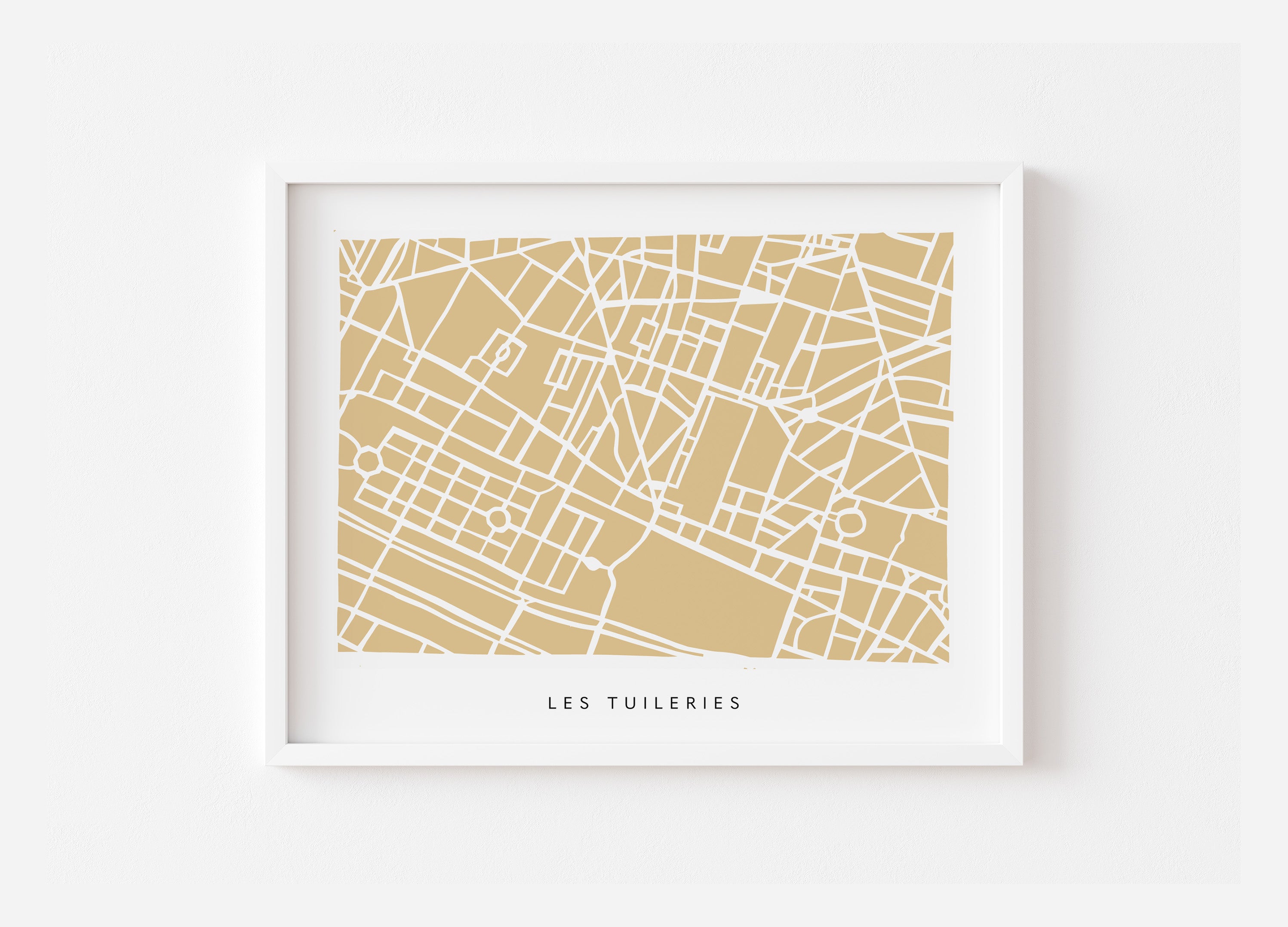 Paris 1er Arrondissement - Tuileries and Louvre Map Print