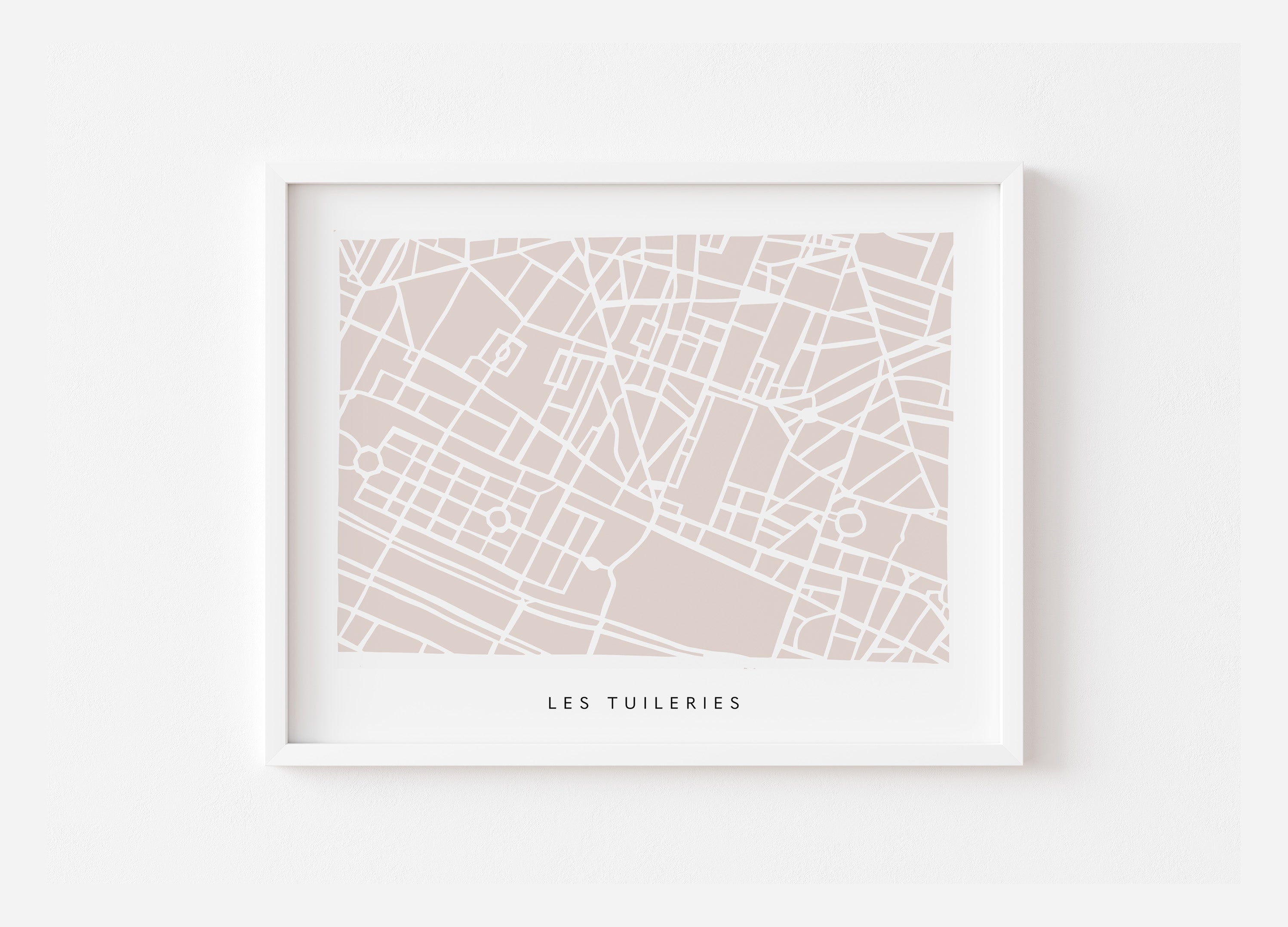 Paris 1er Arrondissement - Tuileries and Louvre Map Print