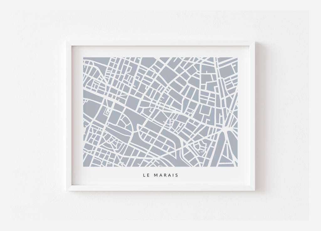 Paris Marais Map Print – 4th Arrondissement