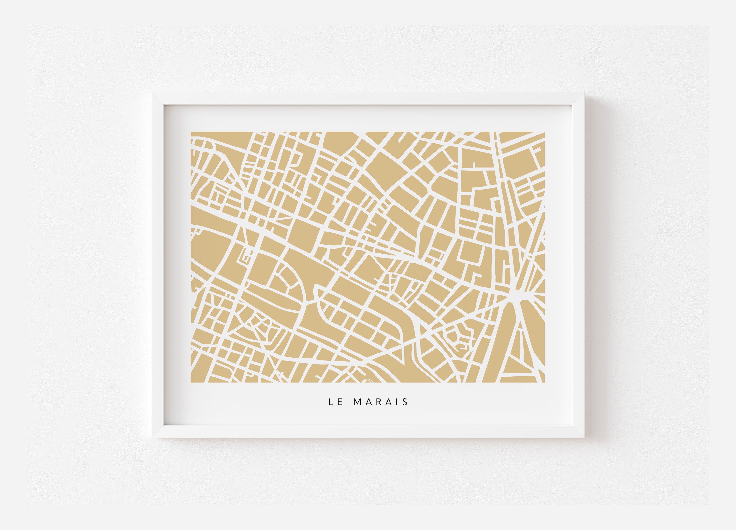Paris Marais Map Print – 4th Arrondissement
