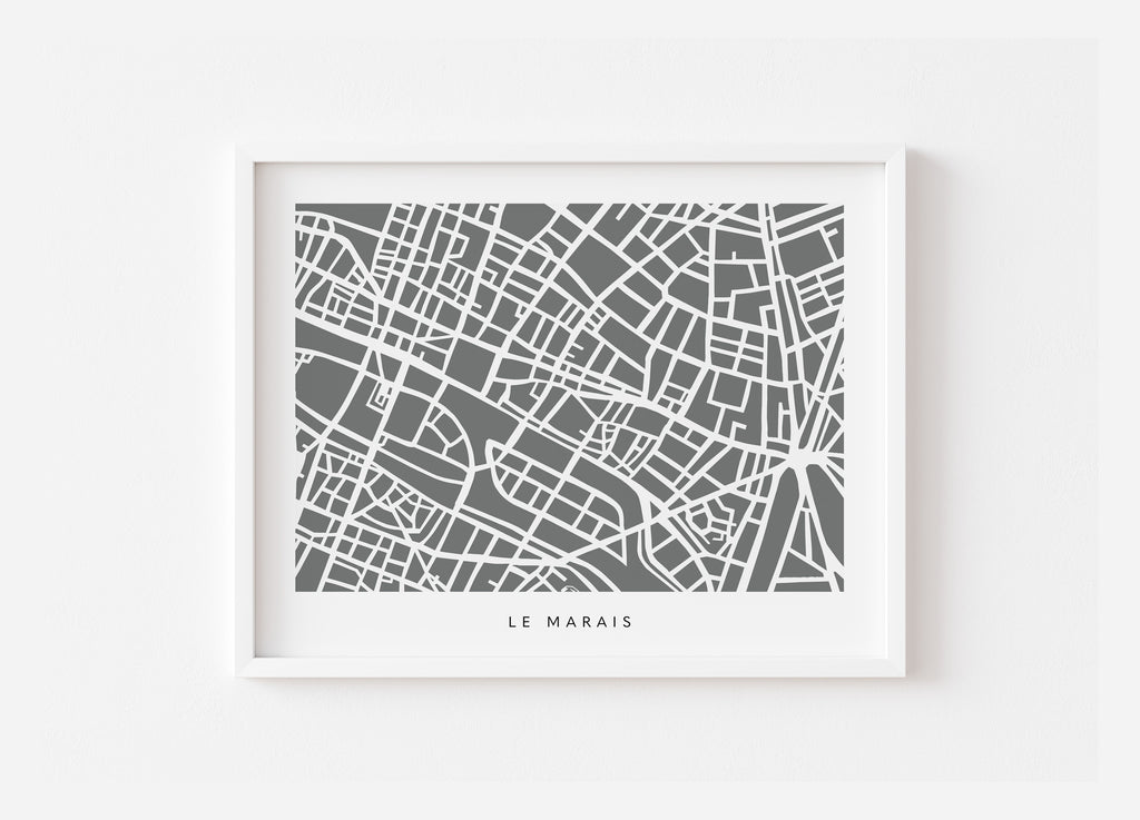 Paris Marais Map Print – 4th Arrondissement