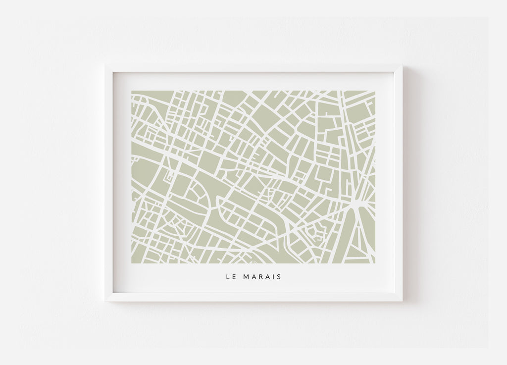 Paris Marais Map Print – 4th Arrondissement