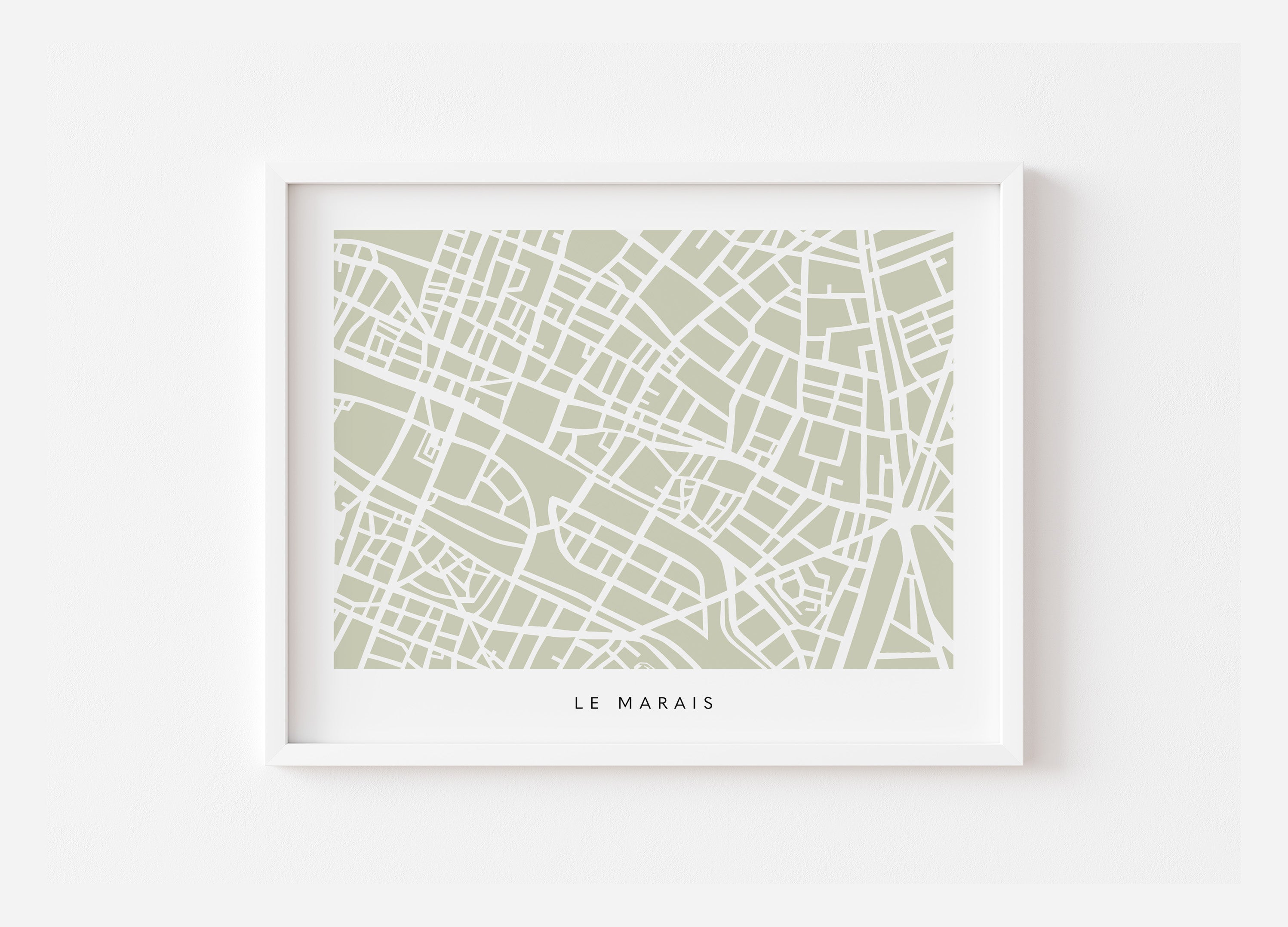 Paris Marais Map Print – 4th Arrondissement