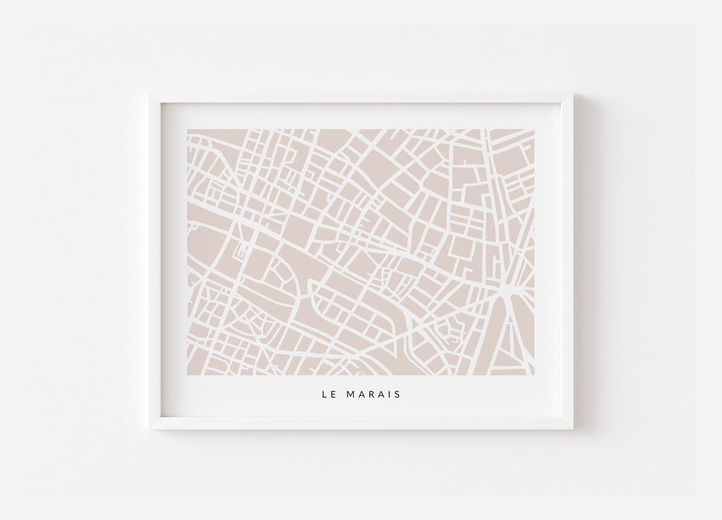 Paris Marais Map Print – 4th Arrondissement