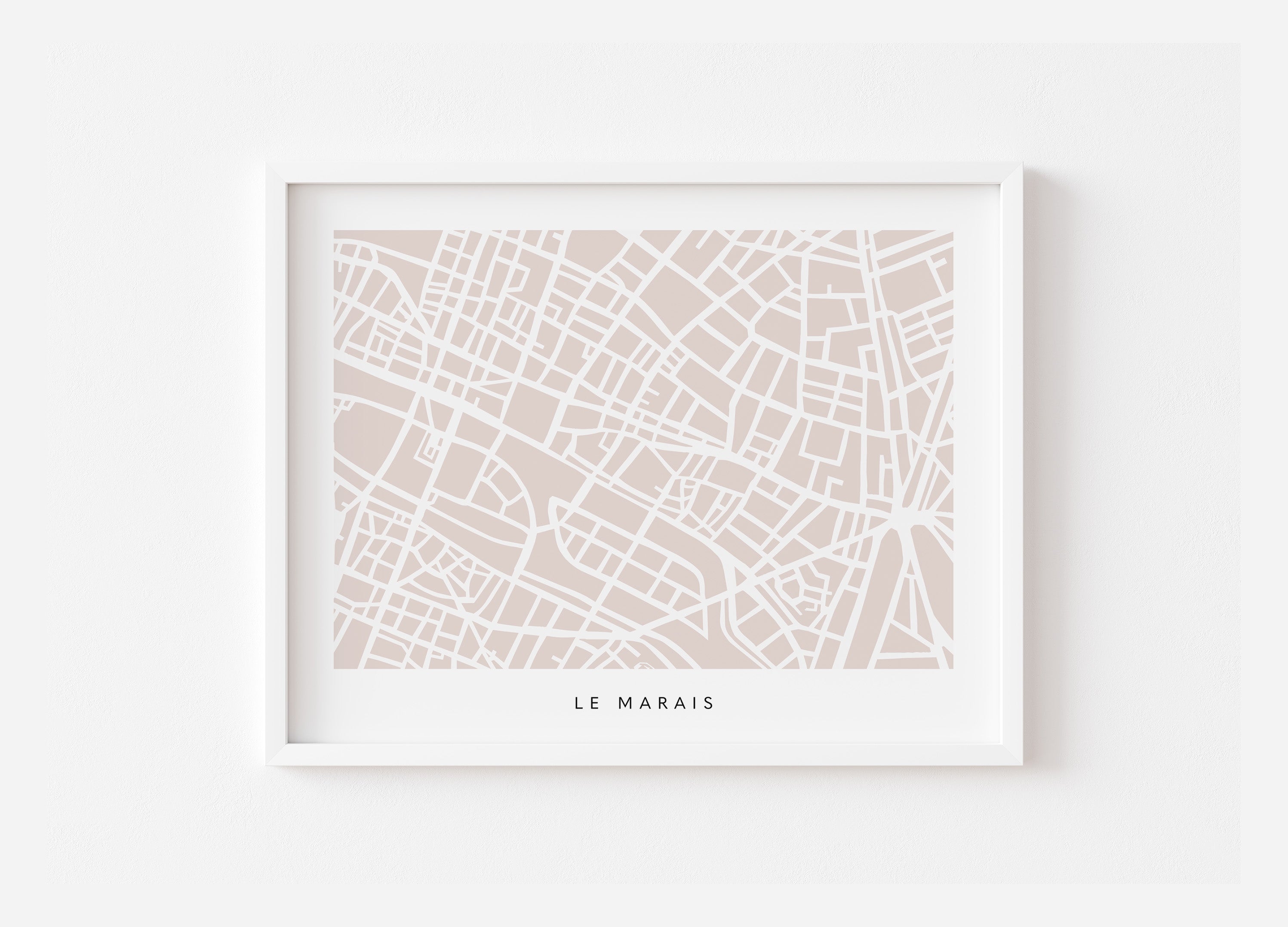 Paris Marais Map Print – 4th Arrondissement