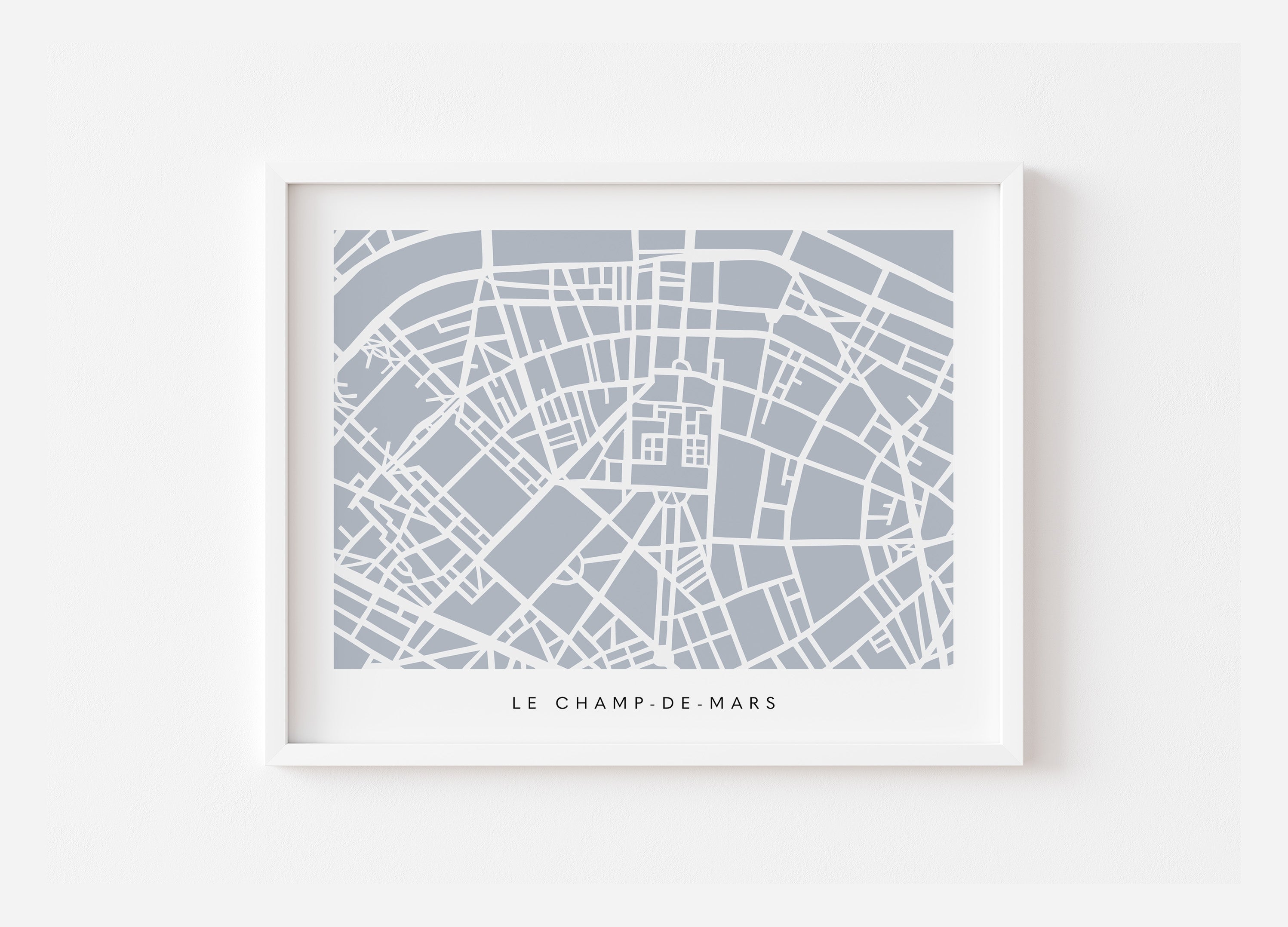 Paris 7th Map Print – Eiffel Tower Wall Art