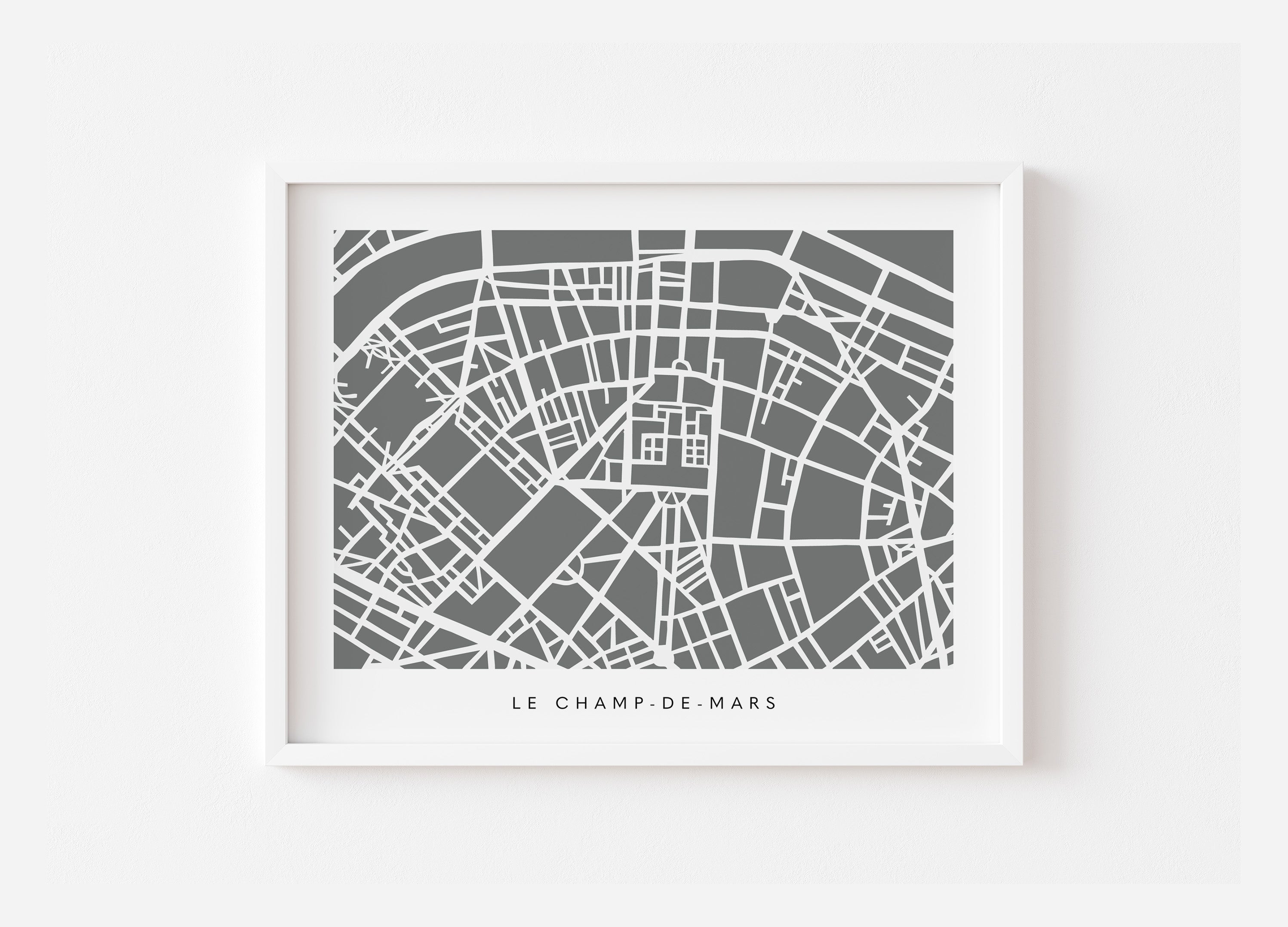 Paris 7th Map Print – Eiffel Tower Wall Art