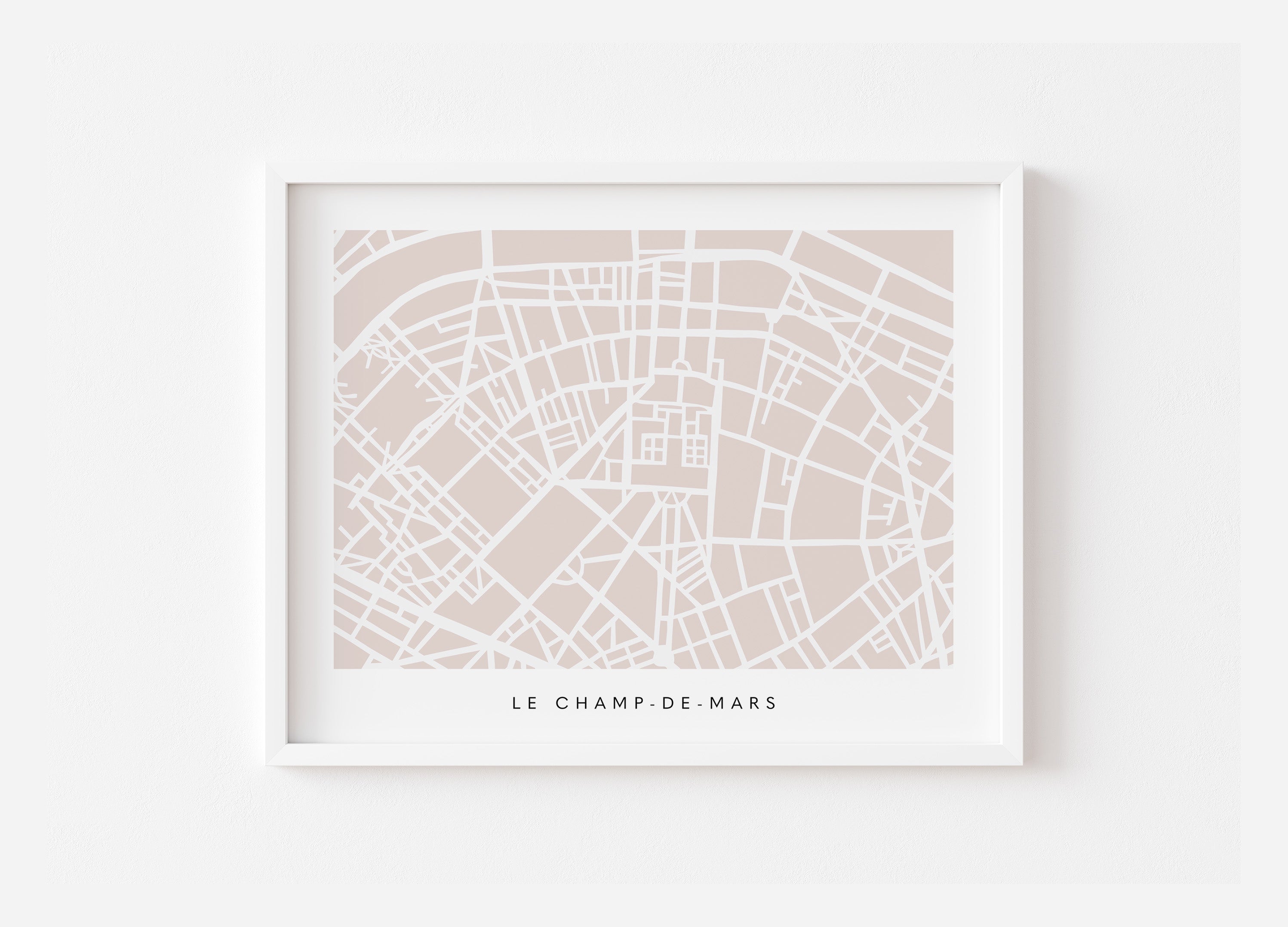 Paris 7th Map Print – Eiffel Tower Wall Art