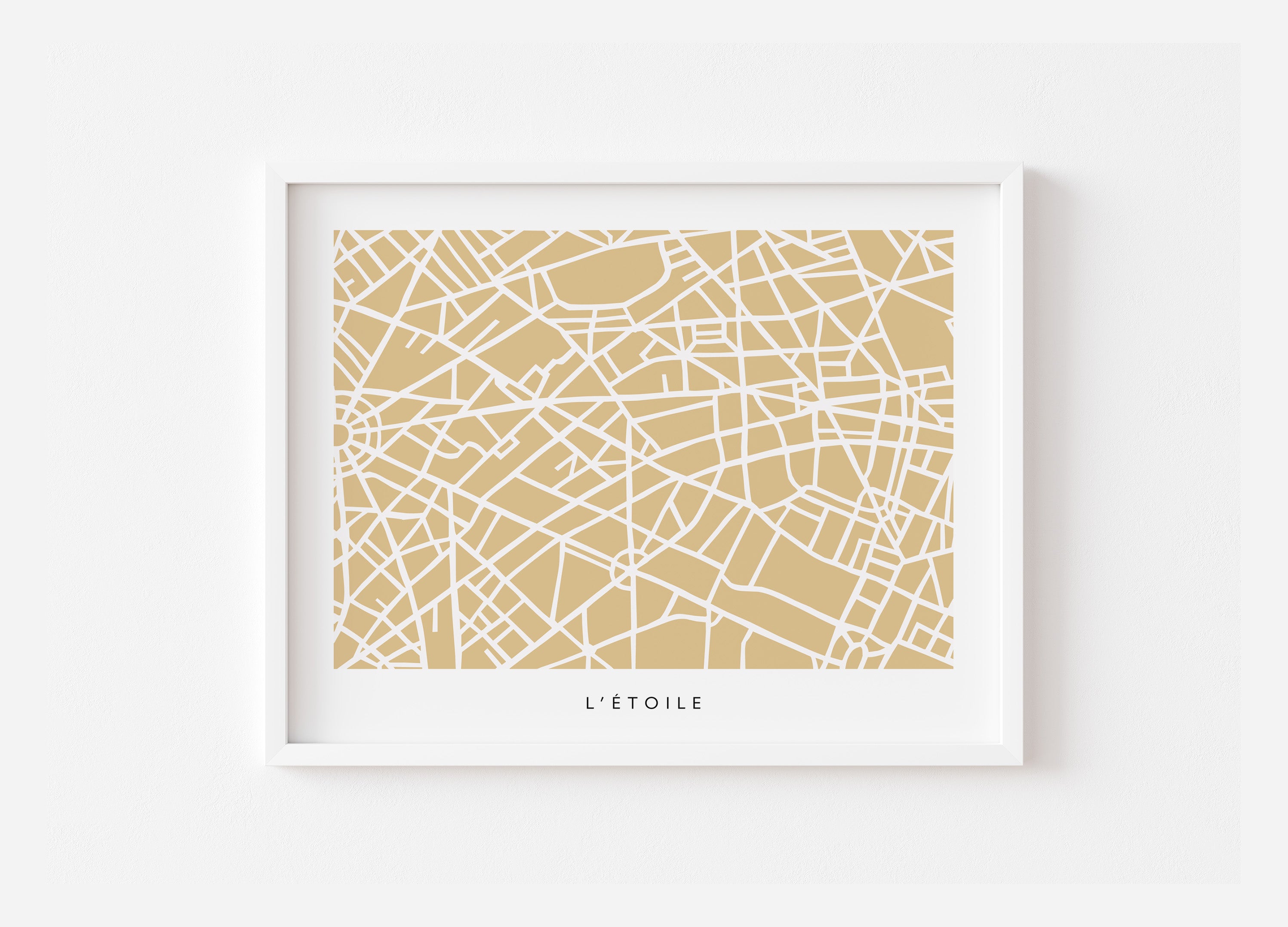 Paris 8th Arrondissement Map Art Print | Champs Élysées, L'Etoile