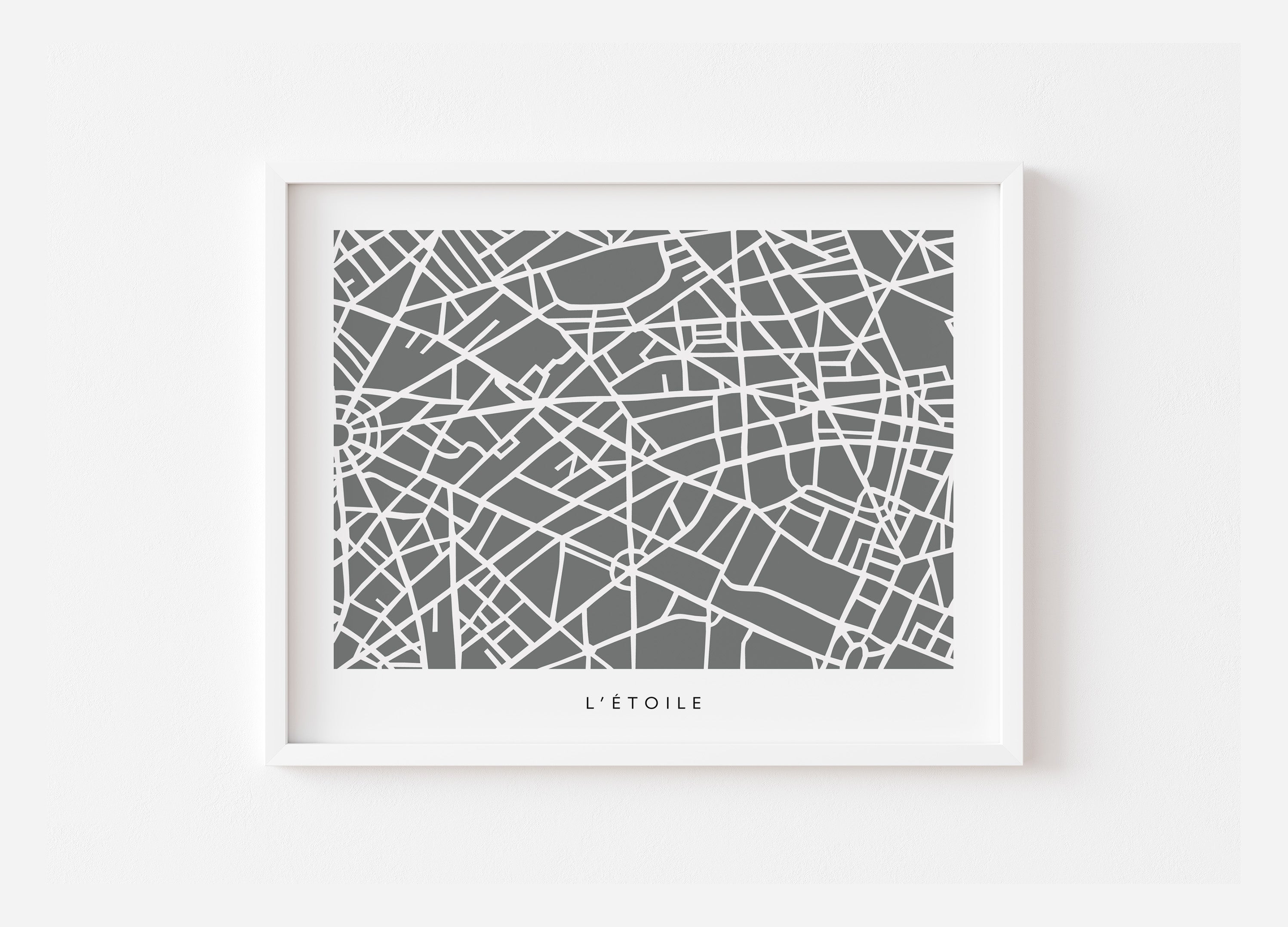 Paris 8th Arrondissement Map Art Print | Champs Élysées, L'Etoile