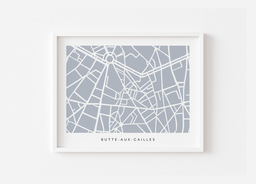 Paris 13th Arrondissement Map – Butte-aux-Cailles Wall Art