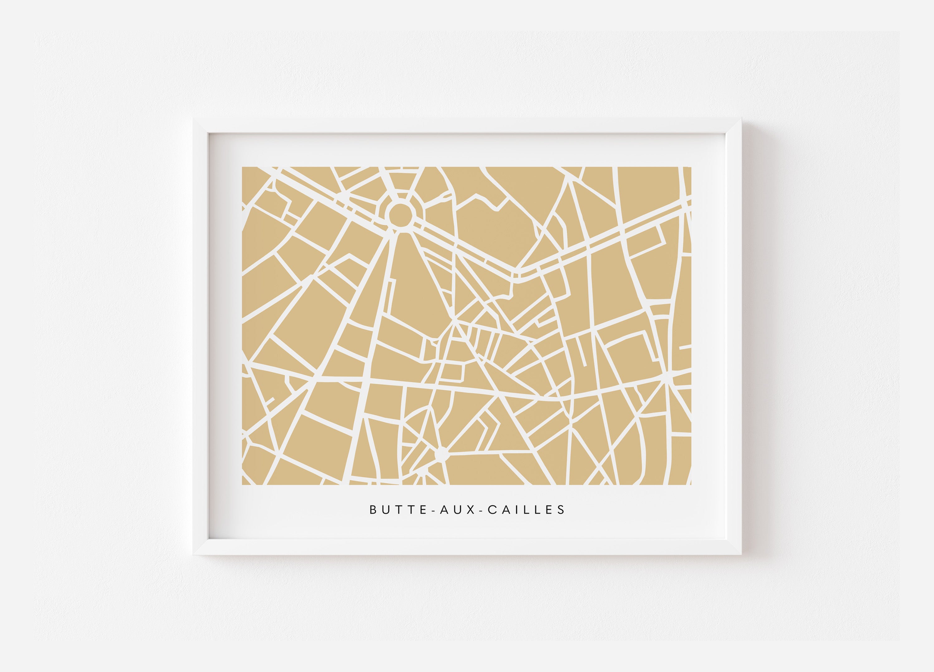 Paris 13th Arrondissement Map – Butte-aux-Cailles Wall Art