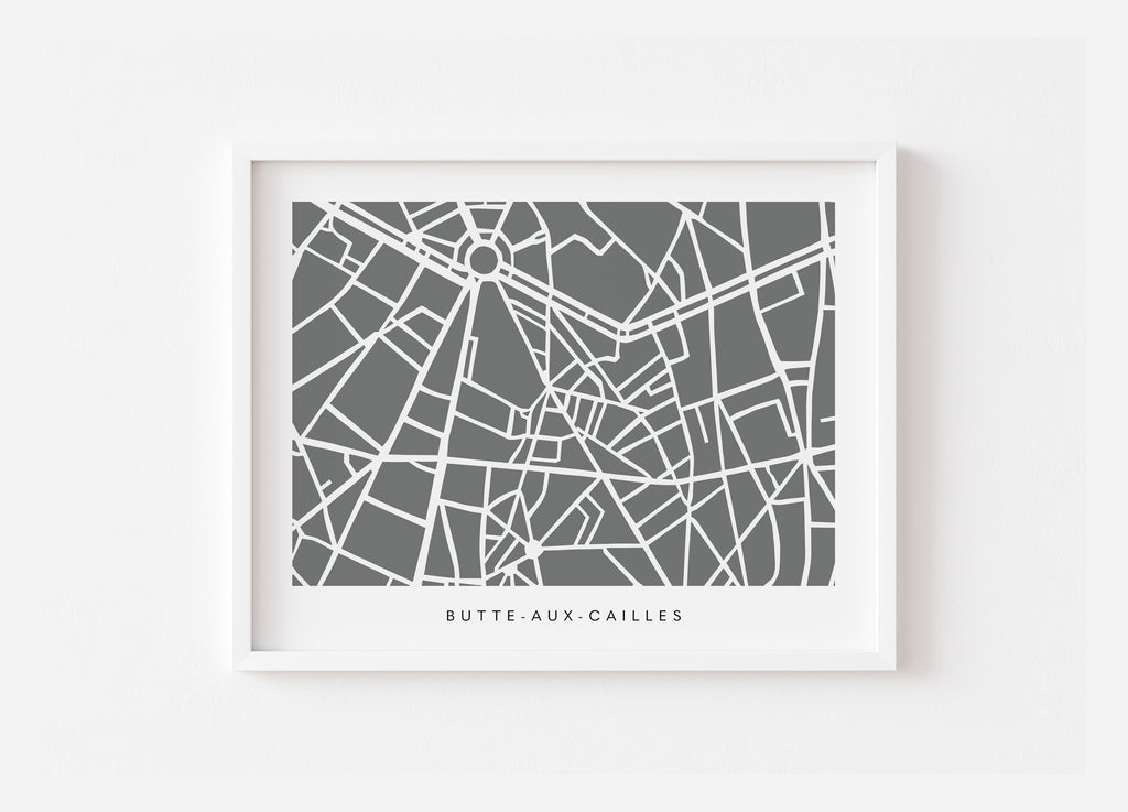 Paris 13th Arrondissement Map – Butte-aux-Cailles Wall Art