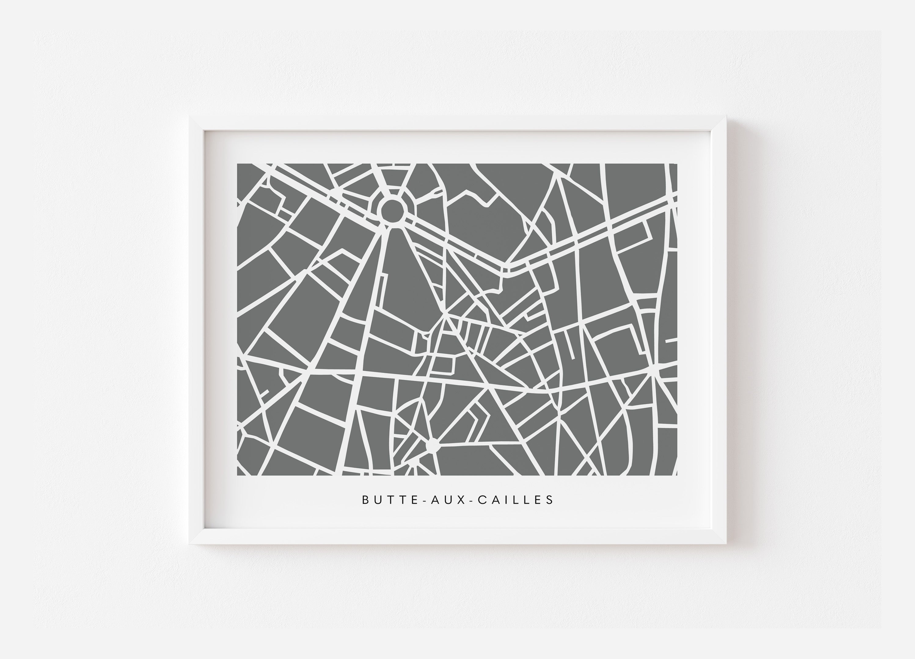 Paris 13th Arrondissement Map – Butte-aux-Cailles Wall Art