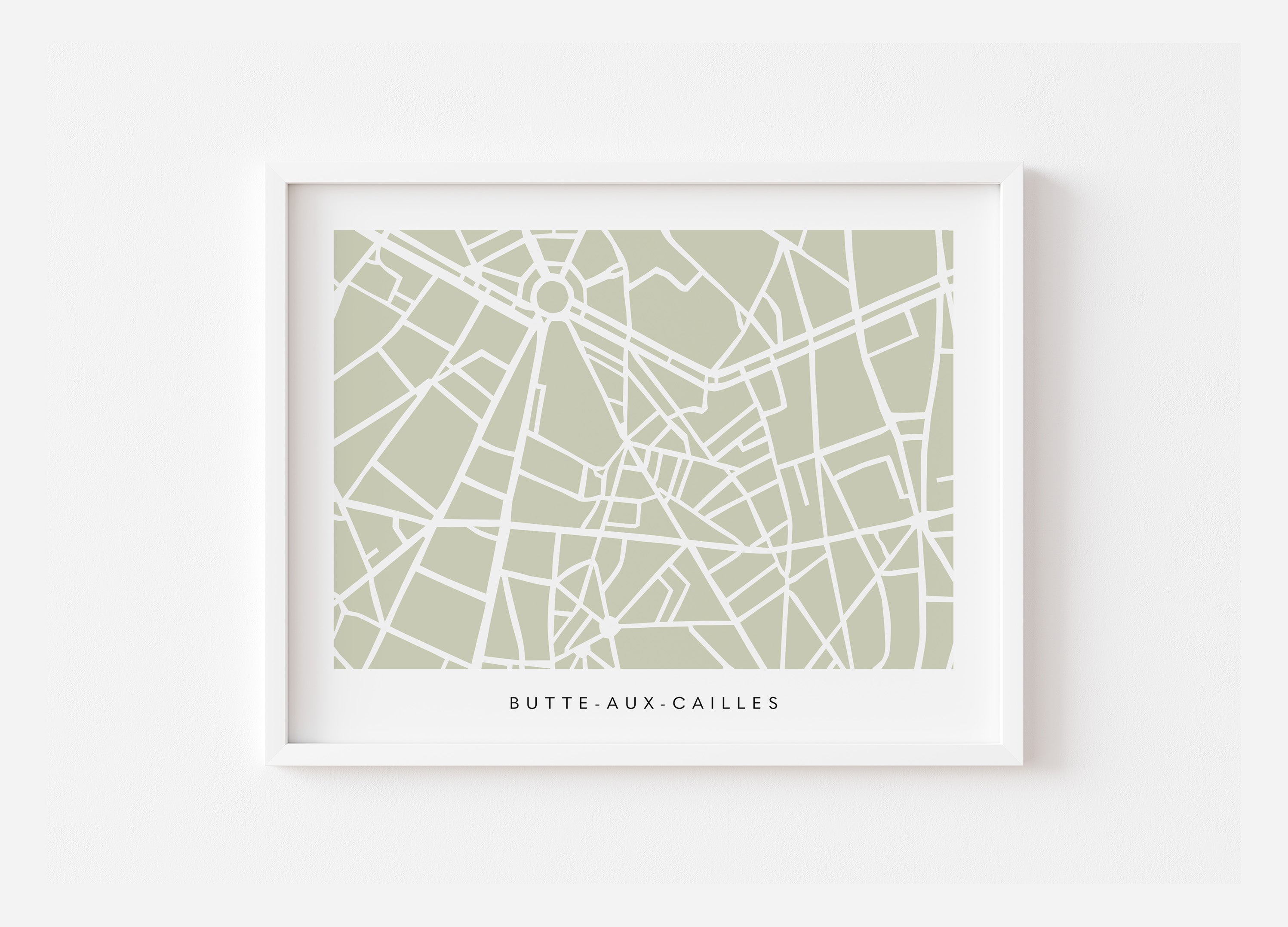 Paris 13th Arrondissement Map – Butte-aux-Cailles Wall Art