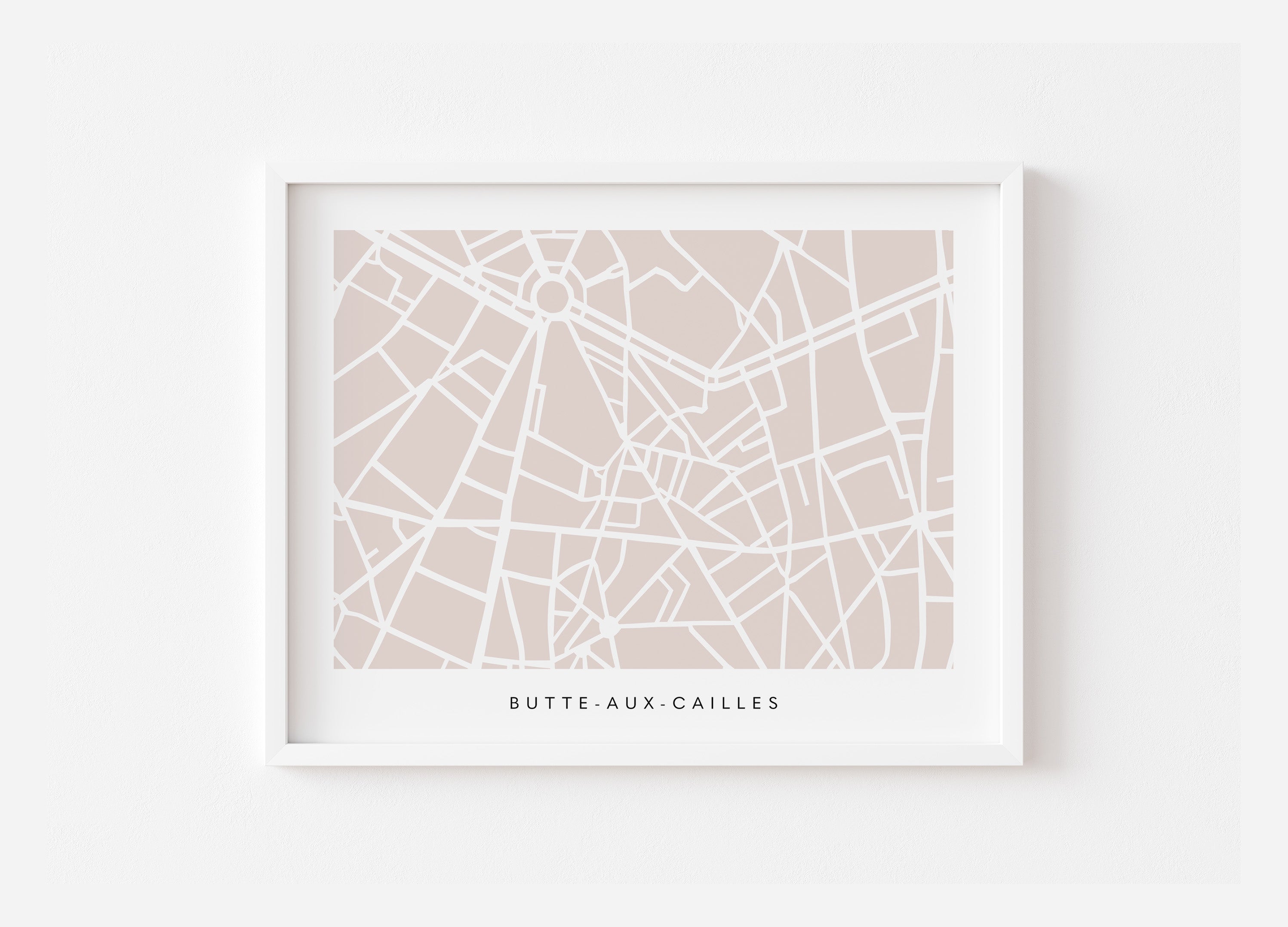 Paris 13th Arrondissement Map – Butte-aux-Cailles Wall Art