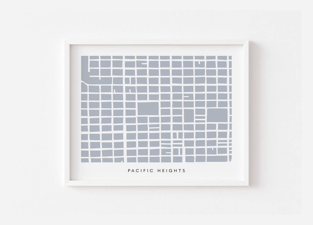 Pacific Heights San Francisco Map Print
