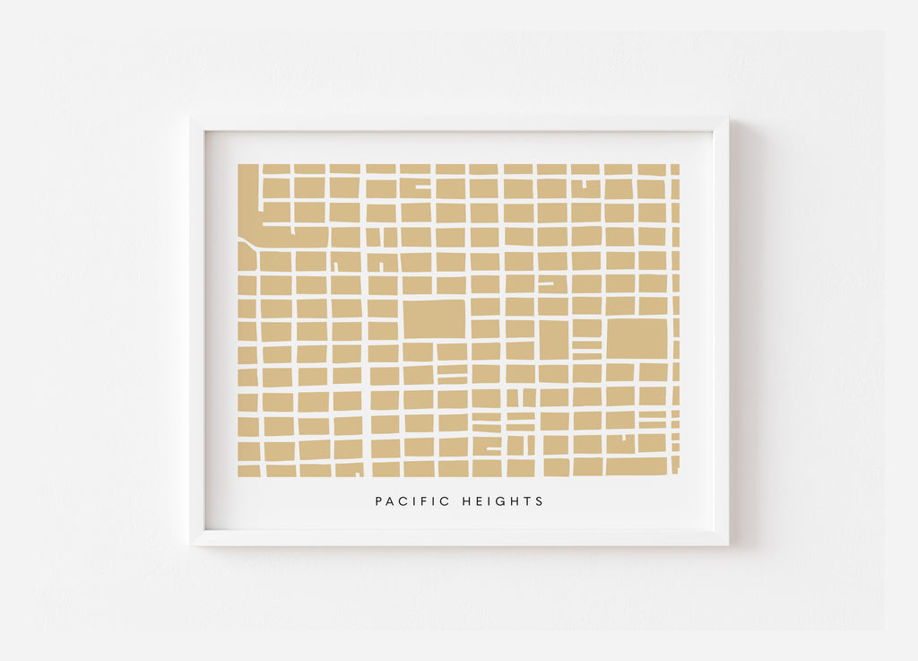 Pacific Heights San Francisco Map Print