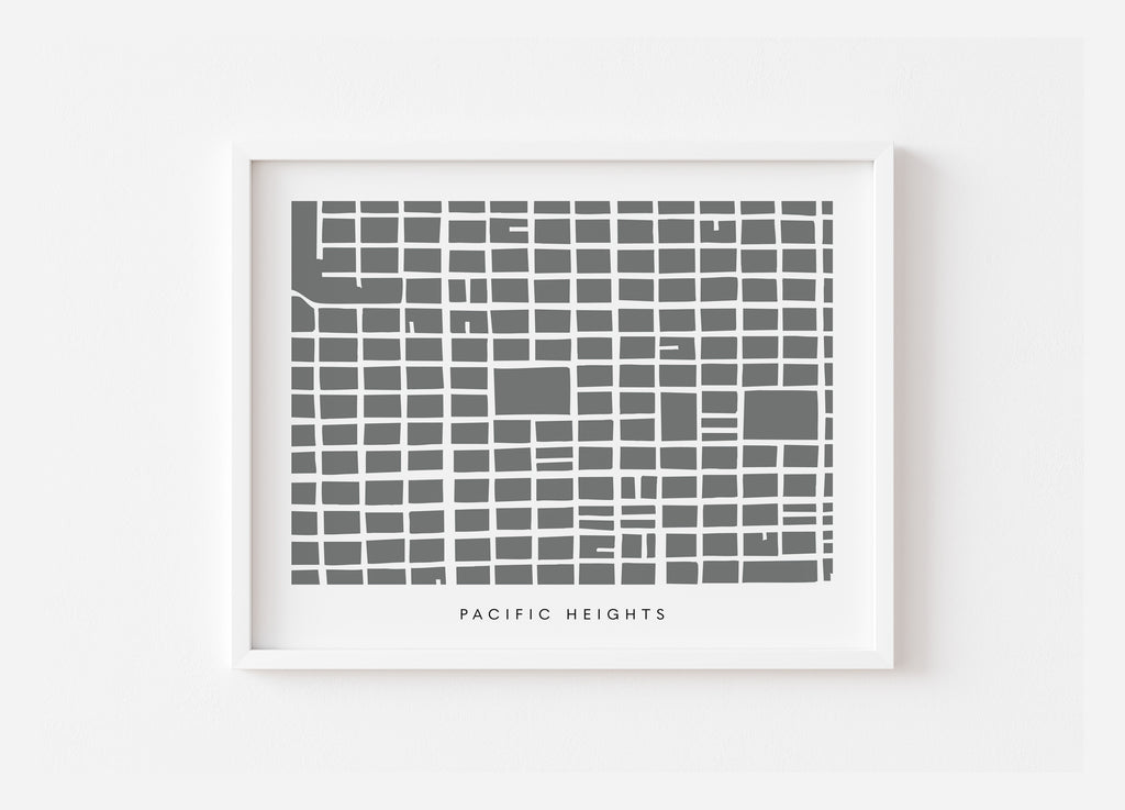 Pacific Heights San Francisco Map Print