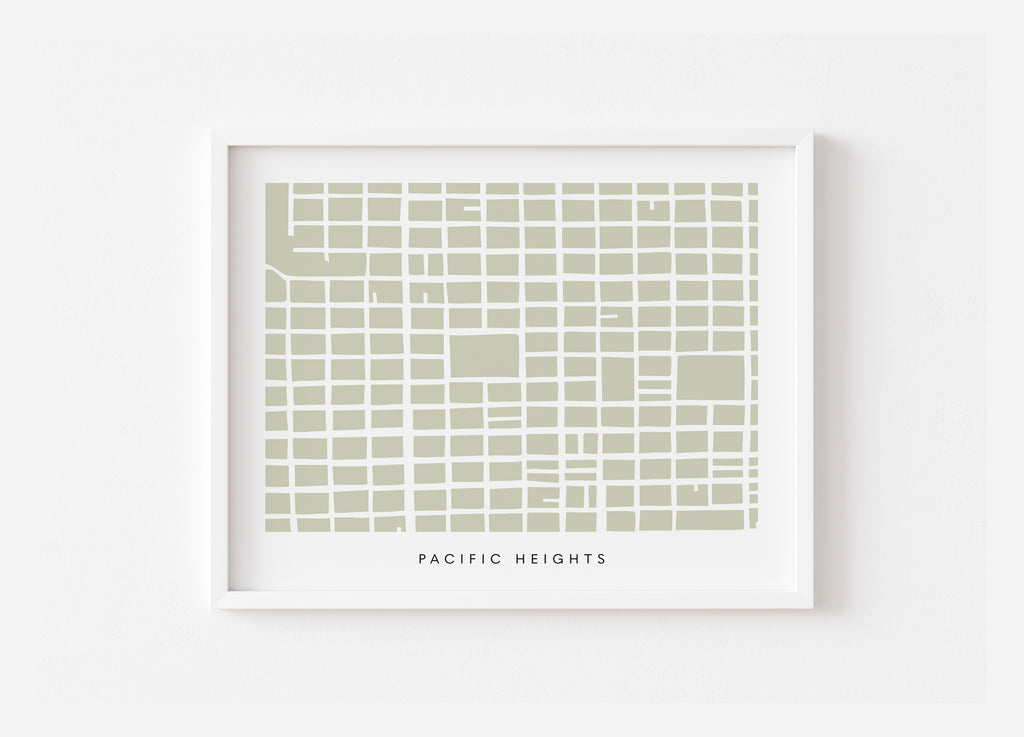 Pacific Heights San Francisco Map Print