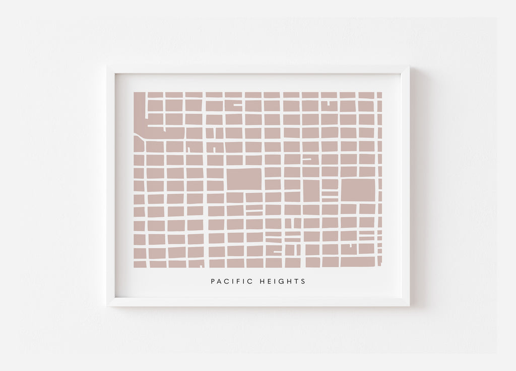 Pacific Heights San Francisco Map Print