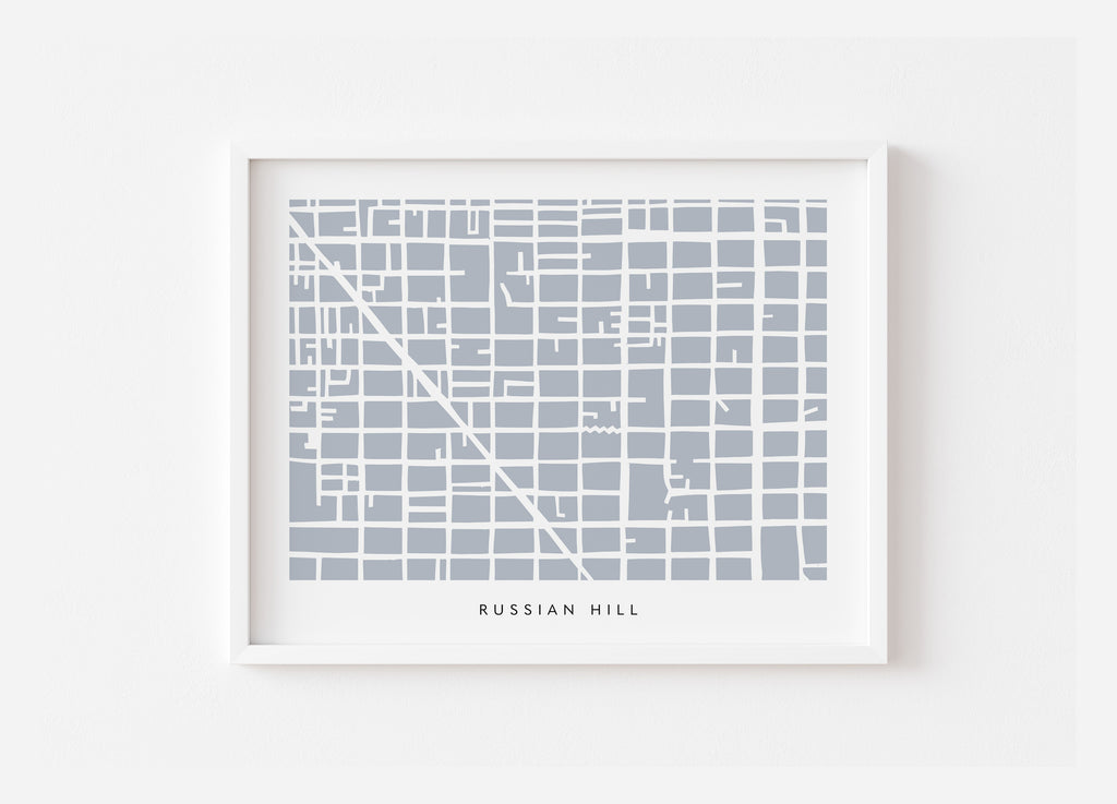 Russian Hill Map Print