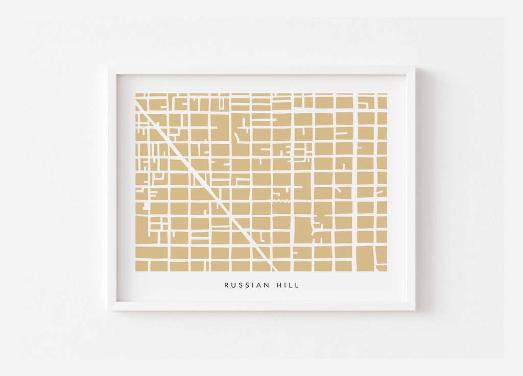 Russian Hill Map Print