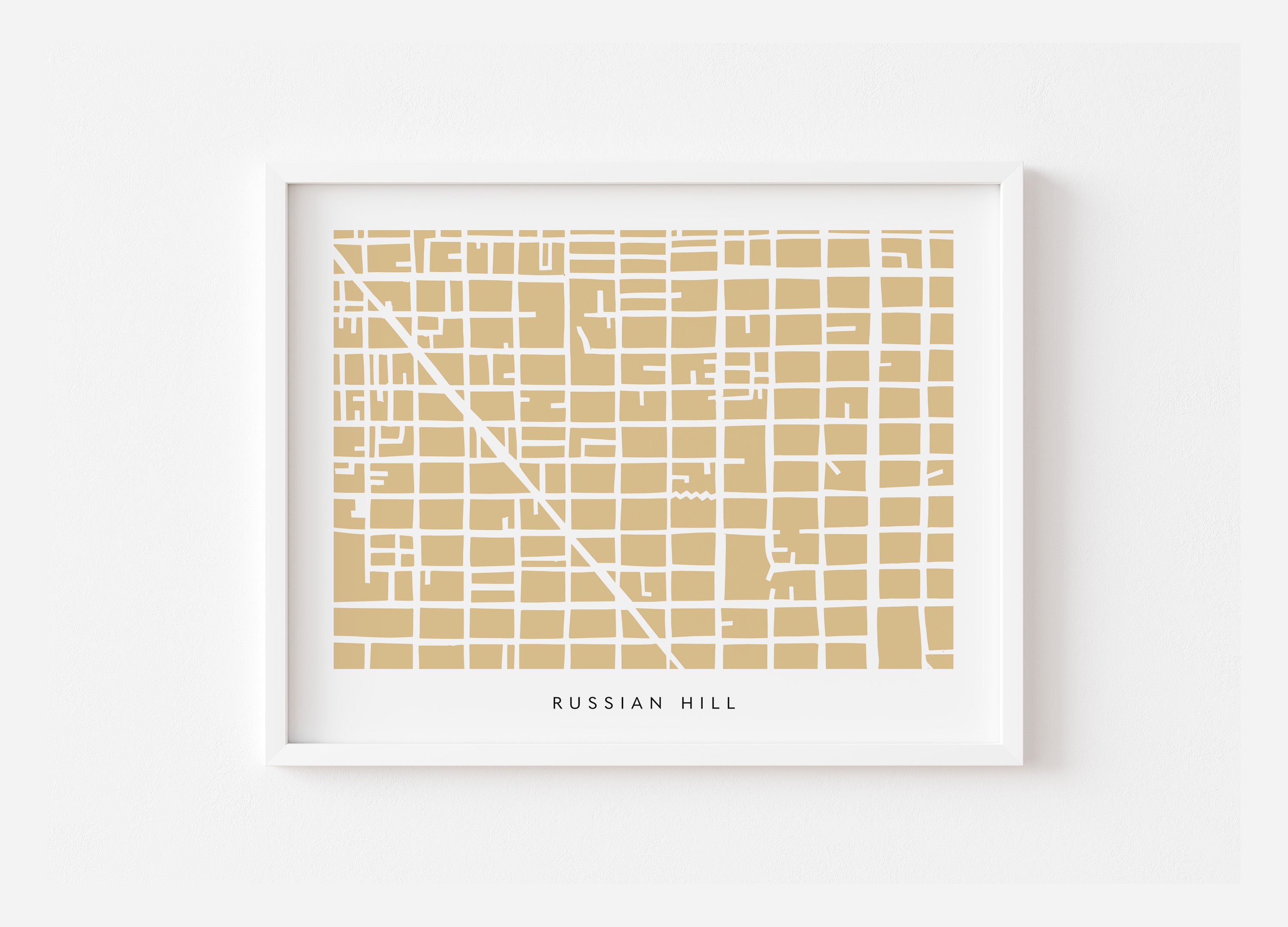 Russian Hill Map Print