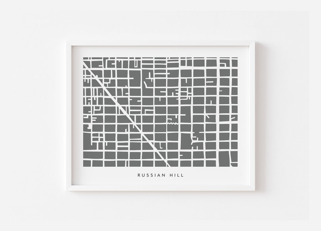 Russian Hill Map Print