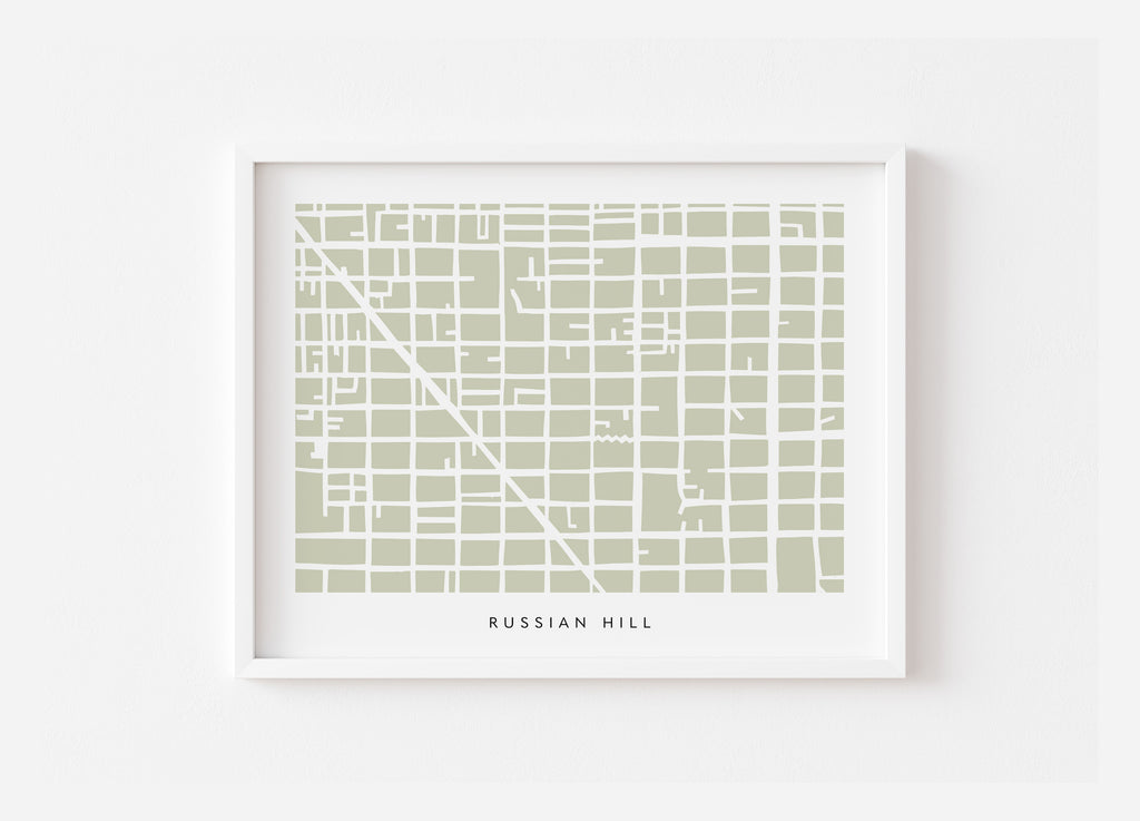 Russian Hill Map Print