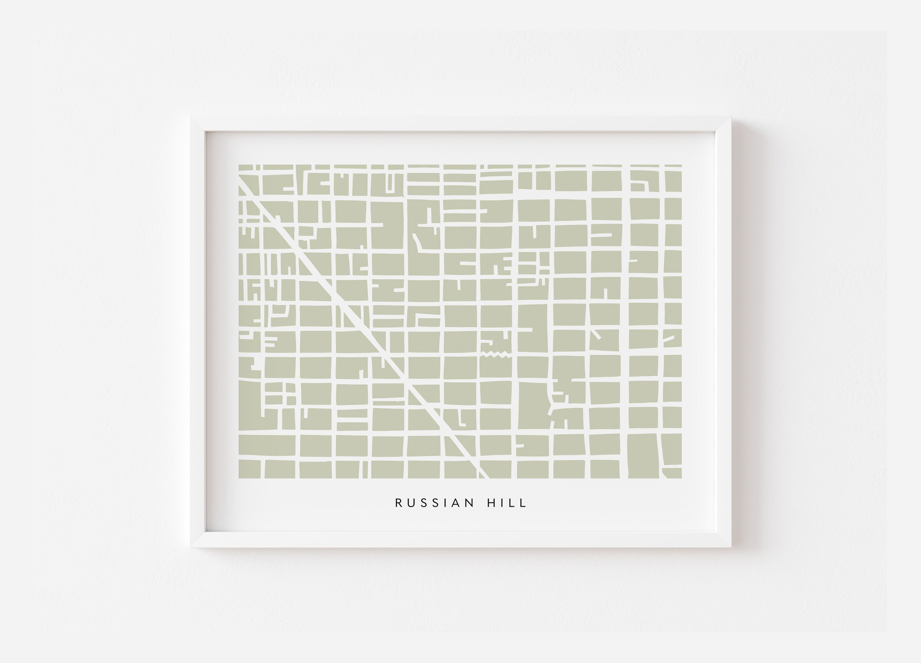 Russian Hill Map Print