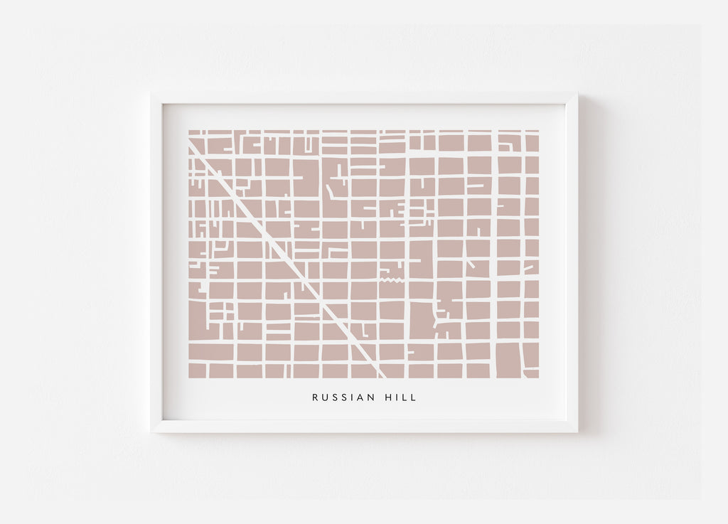 Russian Hill Map Print