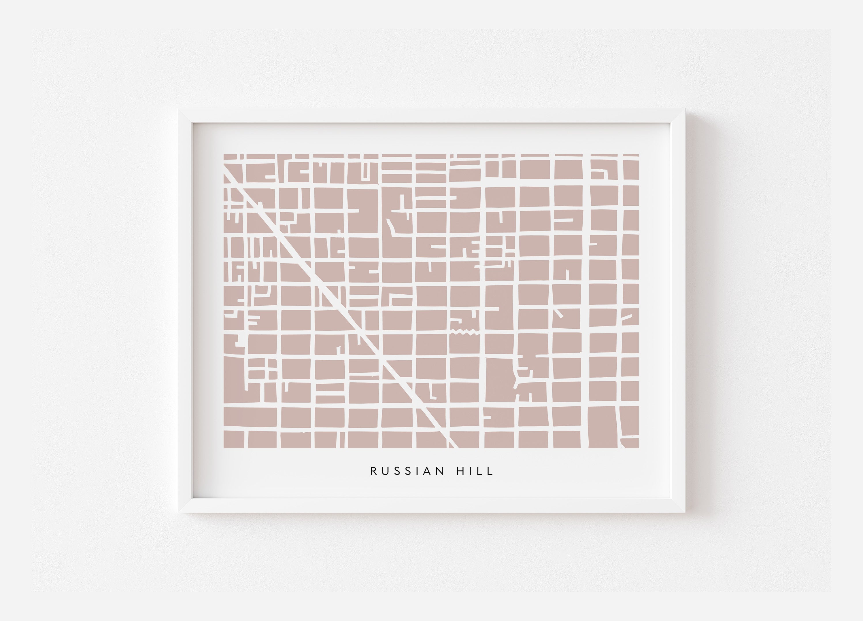 Russian Hill Map Print