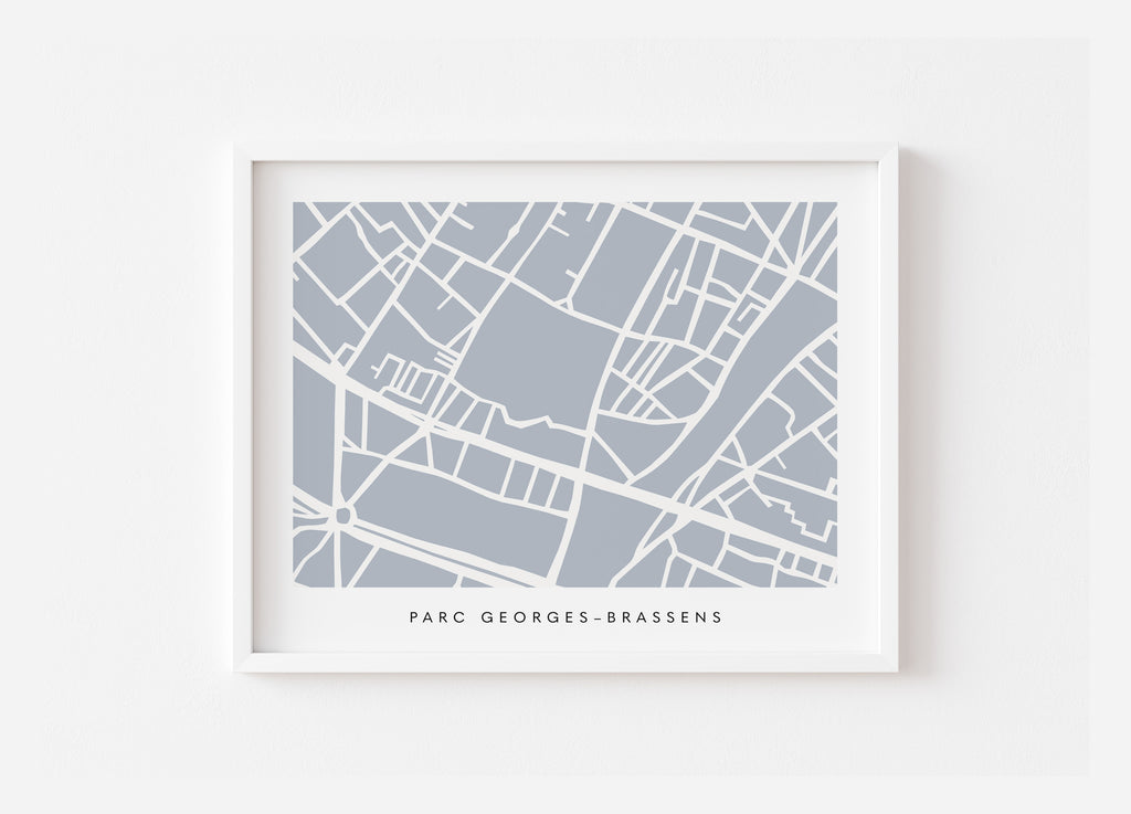 Paris 15th Arrondissement Map Print