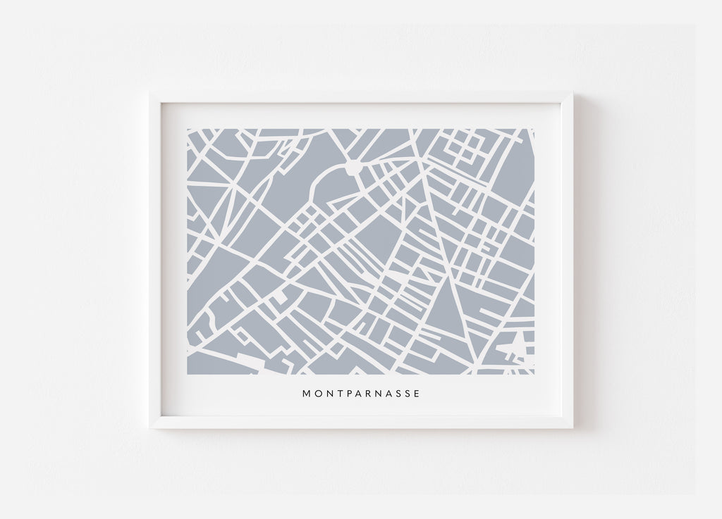 Paris 14th Arrondissement Map Print – Montparnasse Wall Art