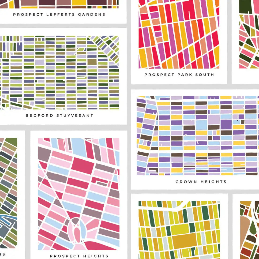 Brooklyn Neighborhood Print Postcards - Set of 12