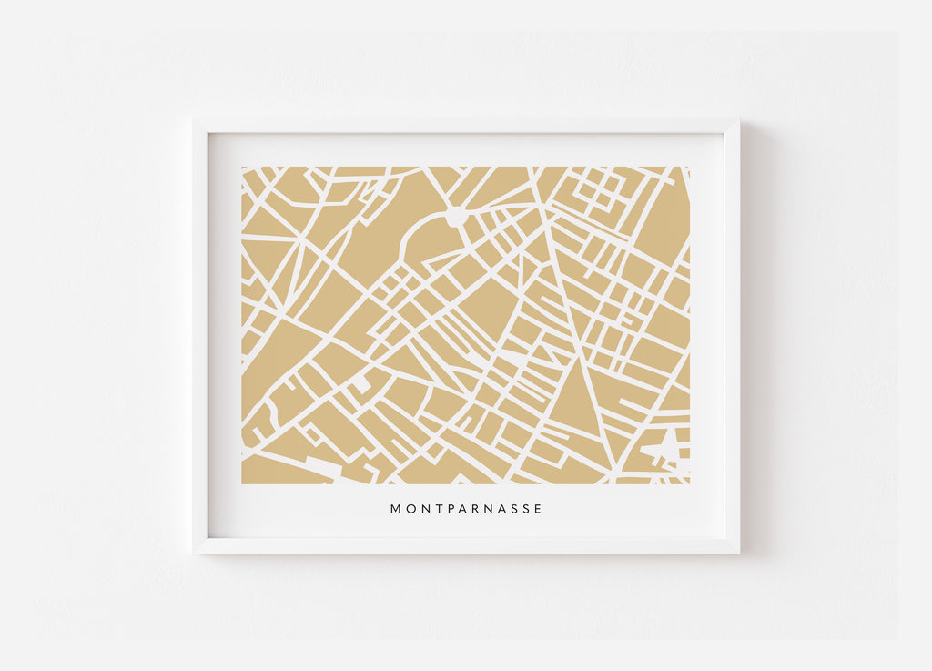 Paris 14th Arrondissement Map Print – Montparnasse Wall Art
