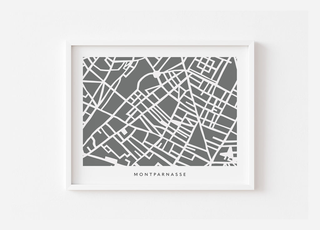 Paris 14th Arrondissement Map Print – Montparnasse Wall Art
