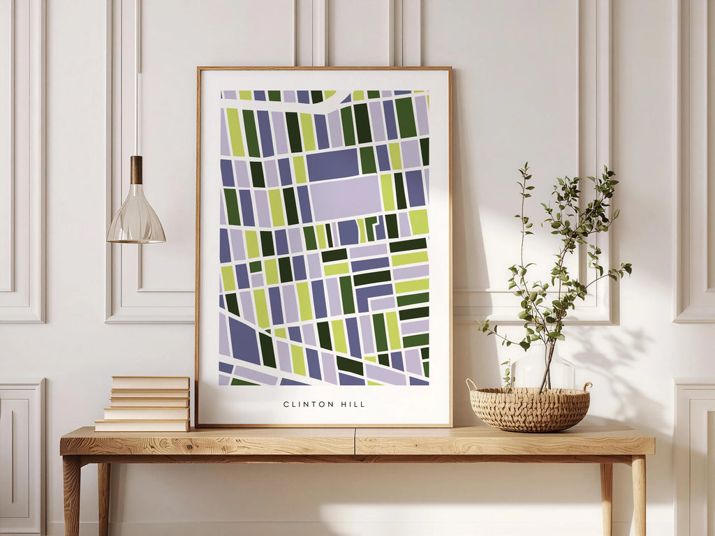 Clinton Hill Map Print