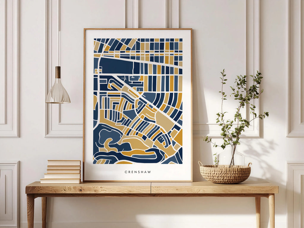 Crenshaw Los Angeles Map Print