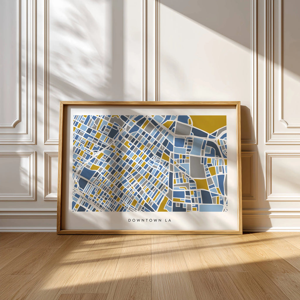 Downtown LA Map Print