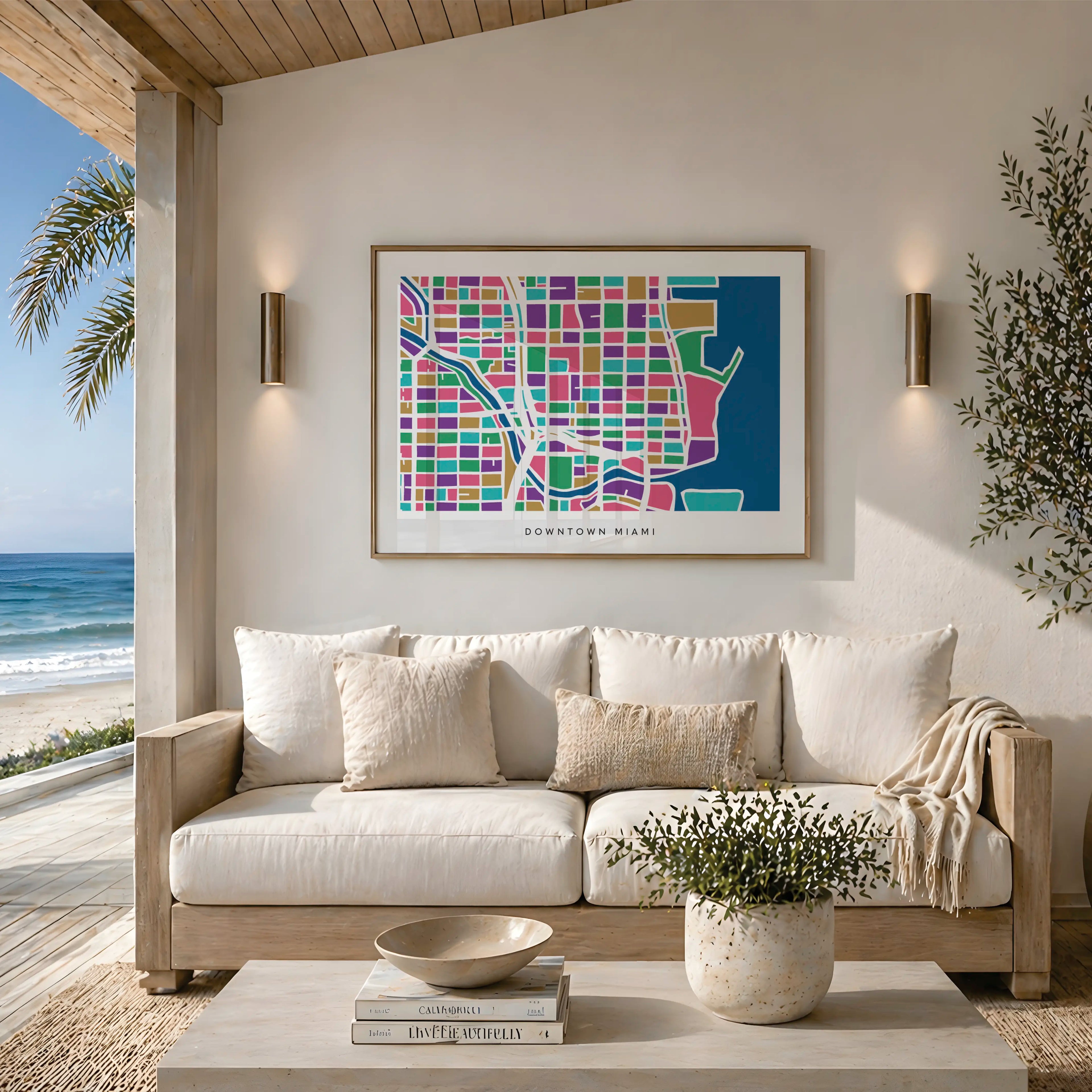 Downtown Miami Map Print