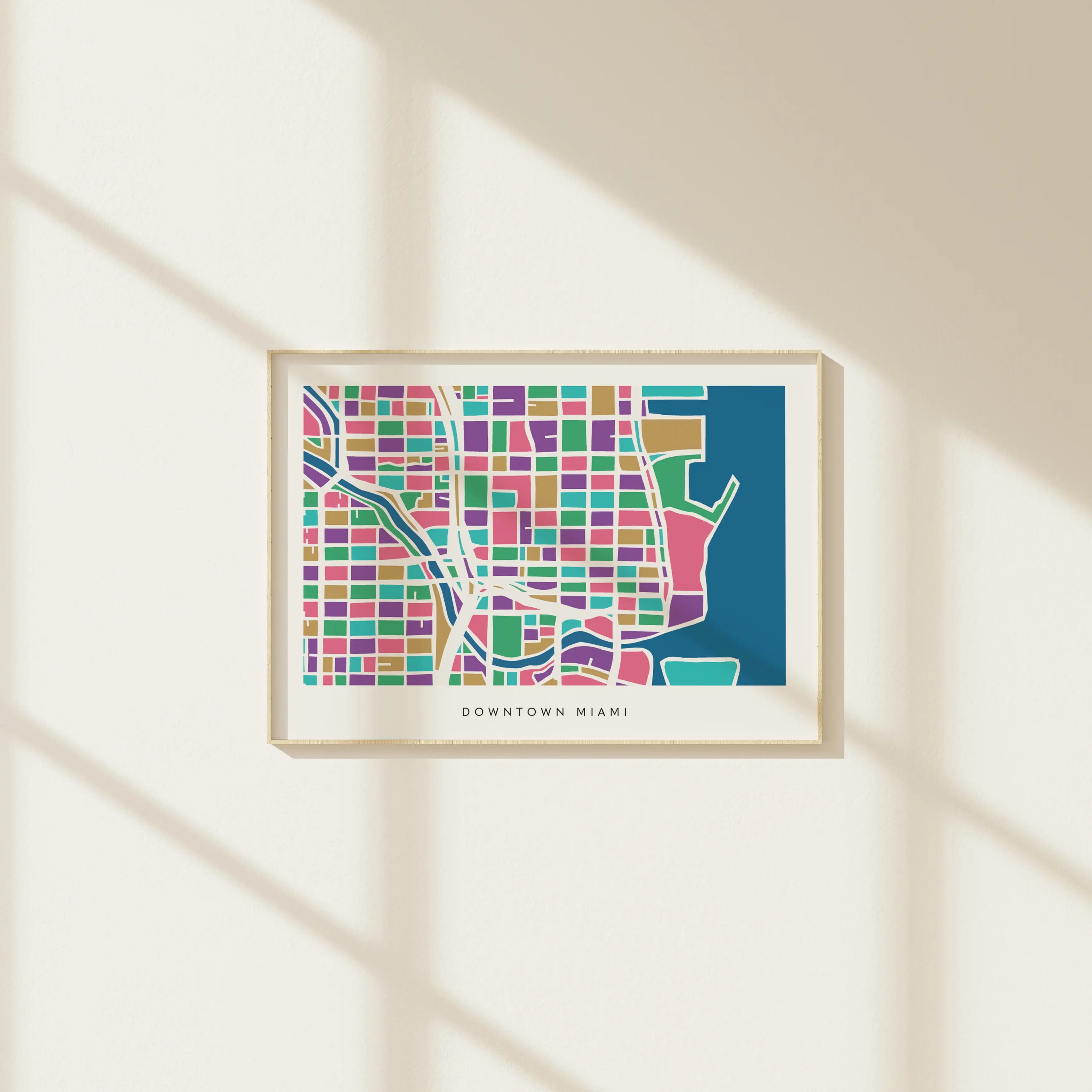 Downtown Miami Map Print