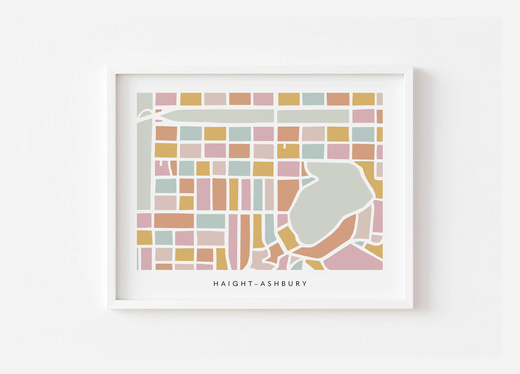 Haight Ashbury San Francisco Art Map
