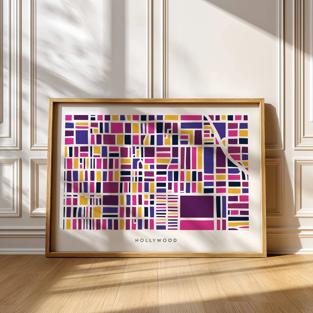 Hollywood Map Print