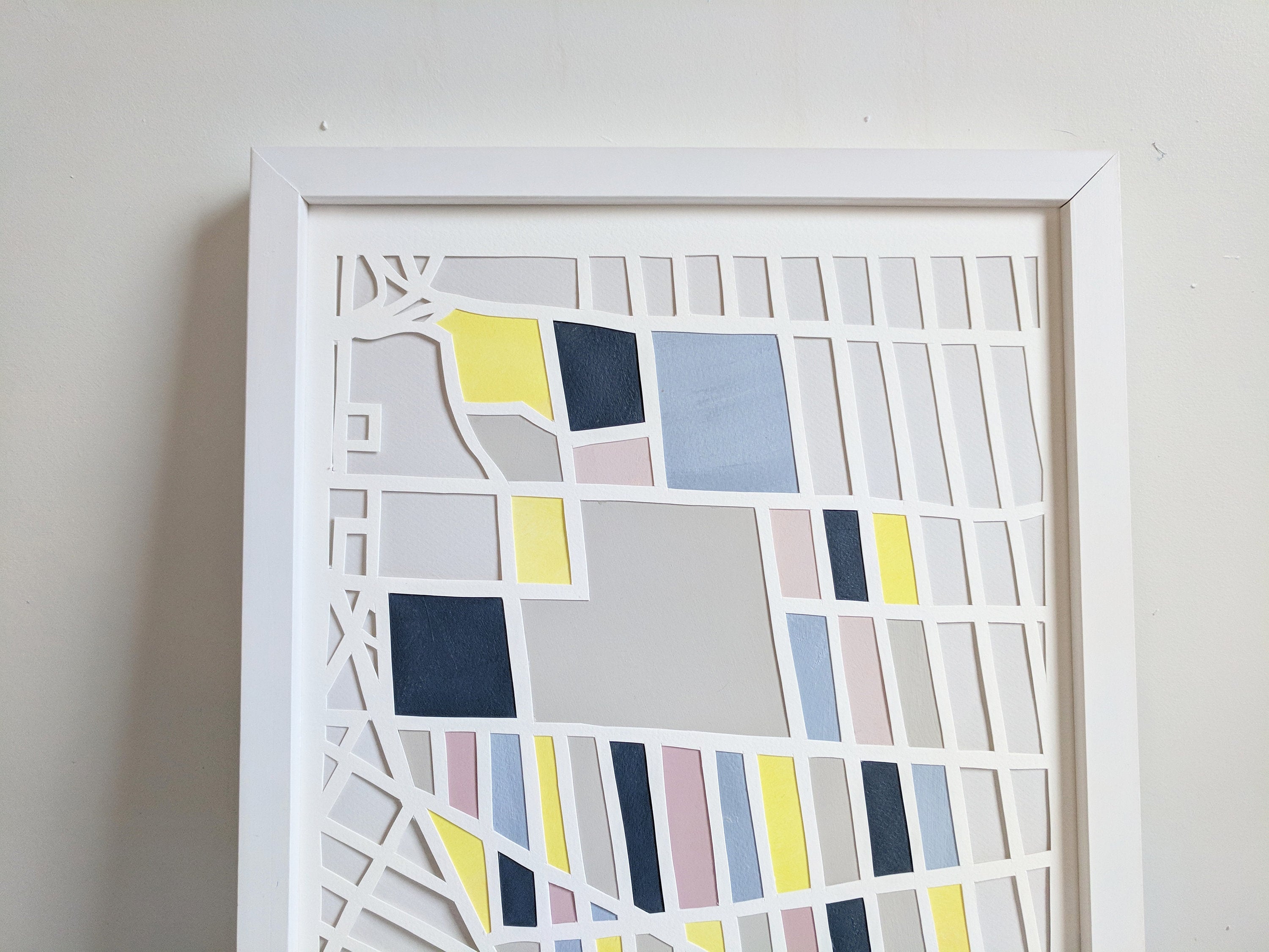 Fort Greene Map Paper Cut - Paper Cut Map - Fort Greene Wall Art - Fort Greene Map - Map of Fort Greene - Map of Brooklyn - Brooklyn Map