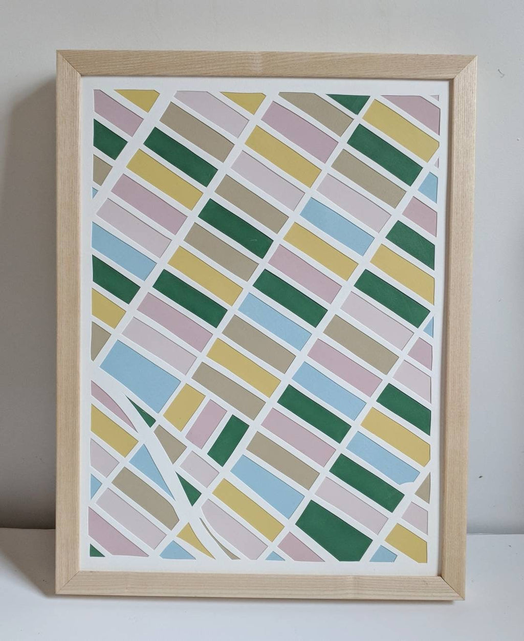 Hand-Cut Paper Map – Park Slope Brooklyn Wall Art (12x16" Unframed)