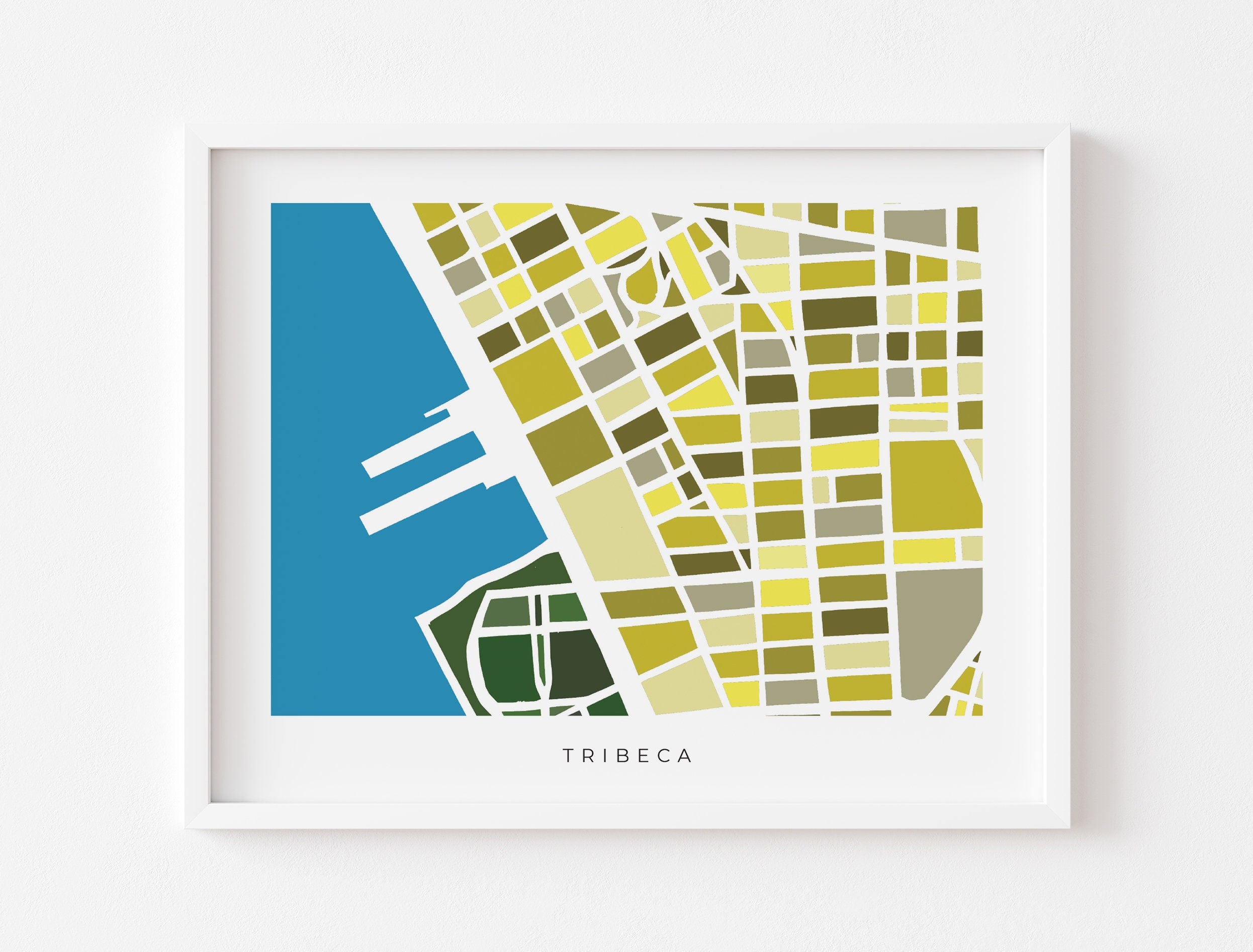 Tribeca Map Art Print – Manhattan Neighborhood, Minimalist Design