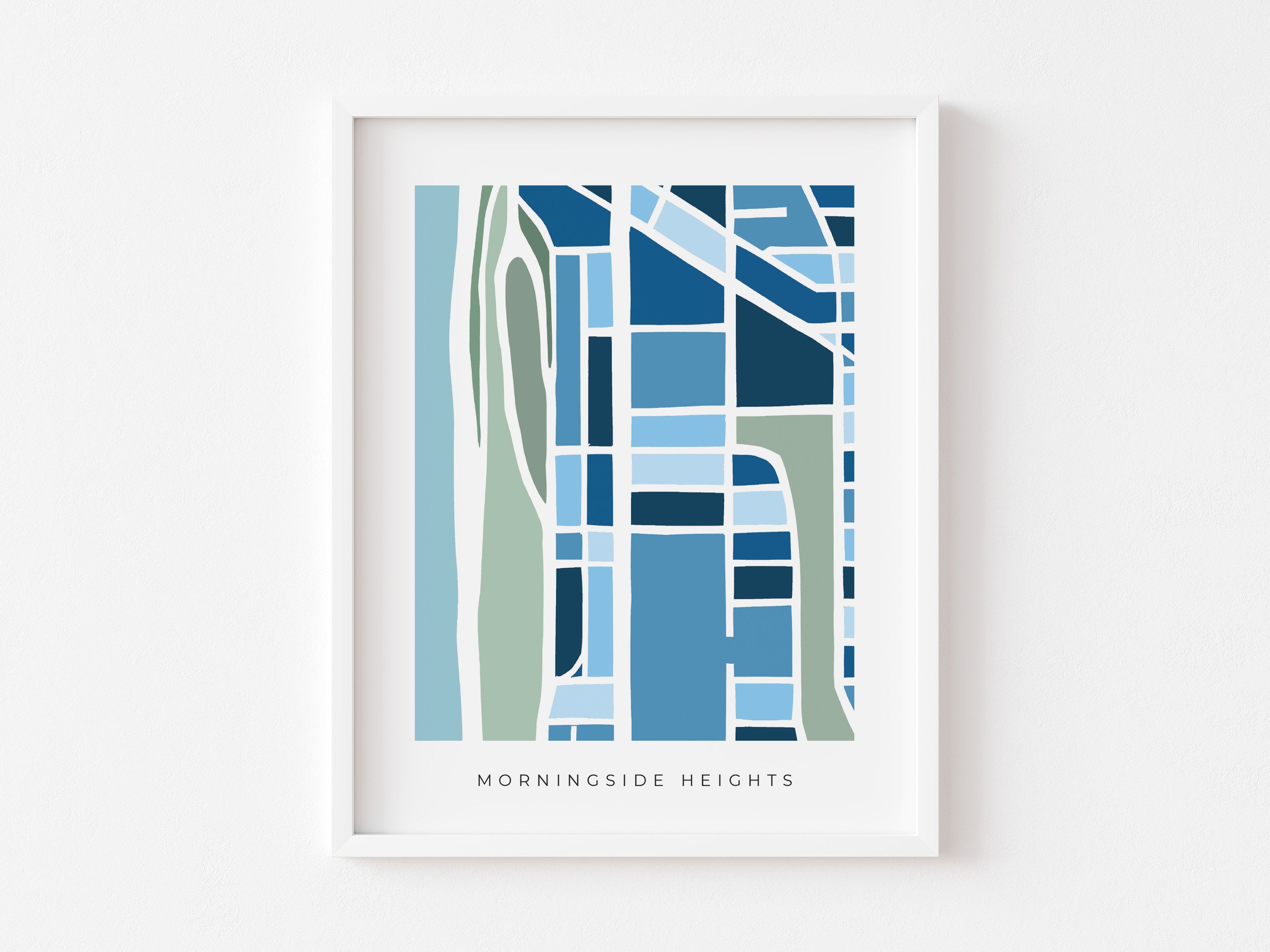 Morningside Heights Map Print – Colorful Columbia University Wall Art – Manhattan Neighborhood Poster